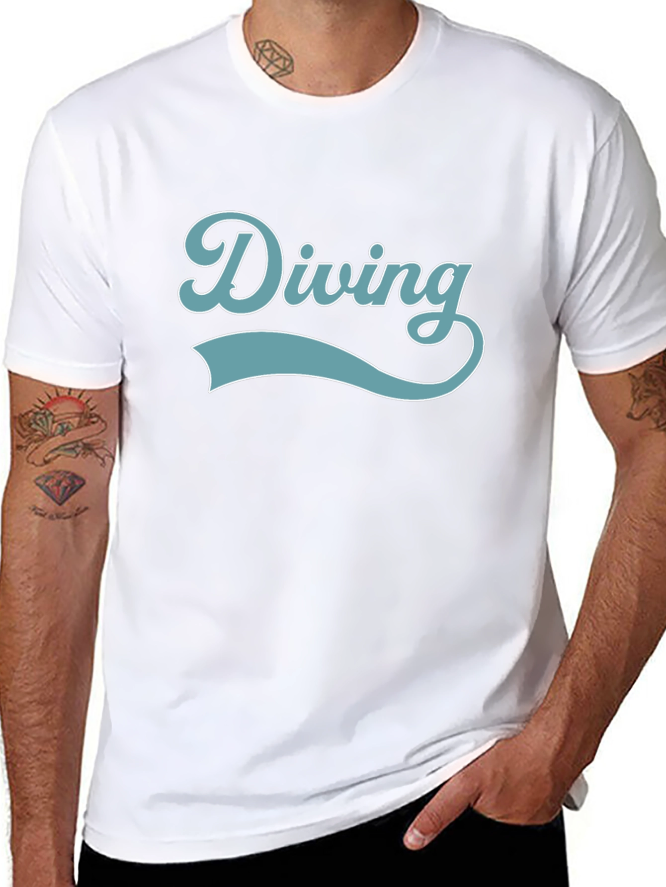 Diving Graphic T-Shirt - Retro Style