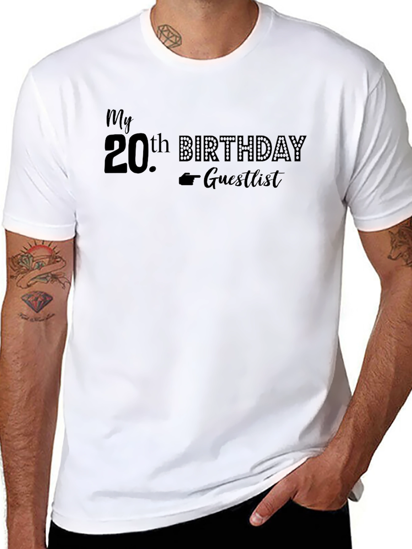 My 20th Birthday Guestlist Black T-Shirt