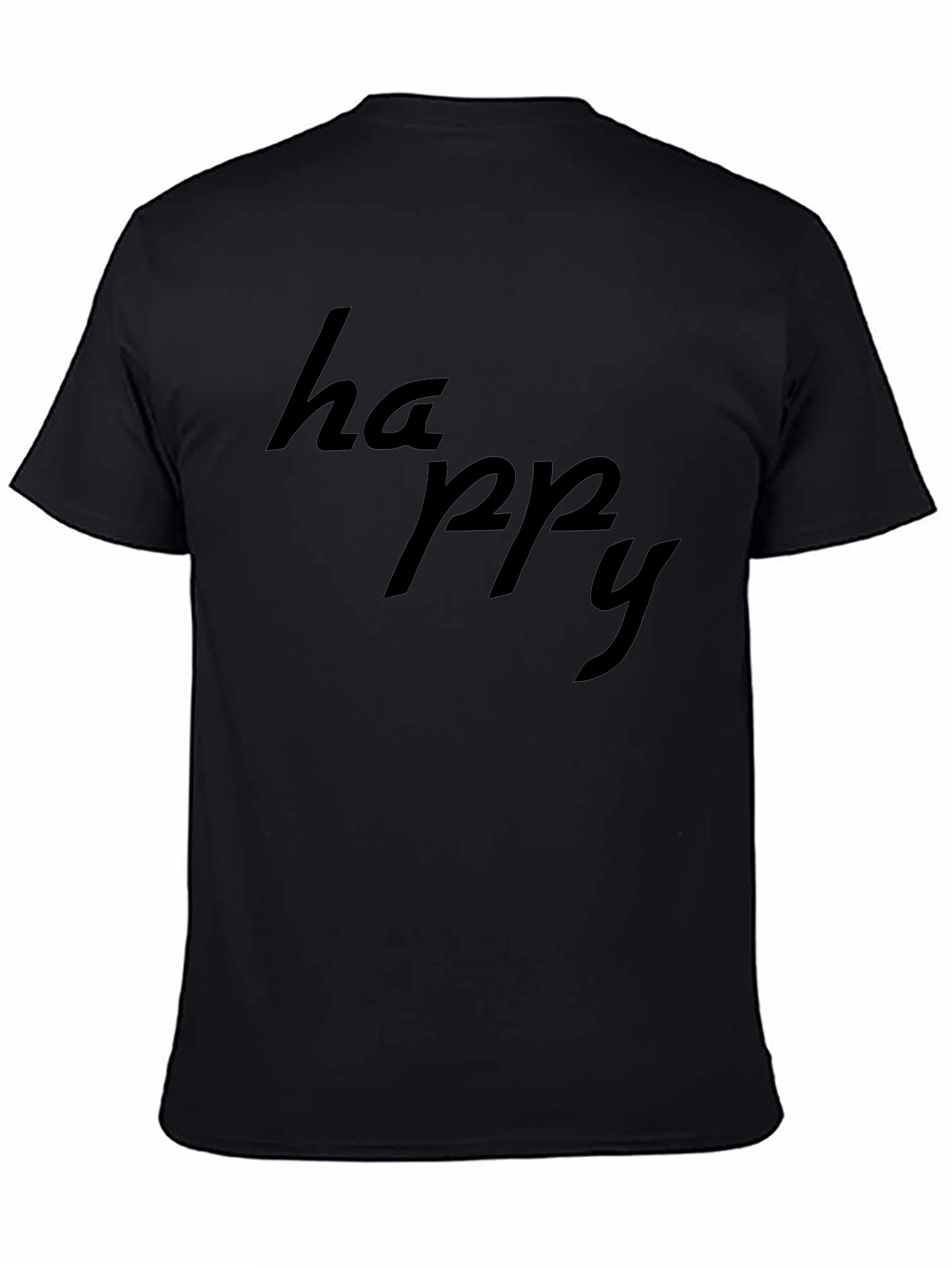 Happy Black T-Shirt: Casual Comfort