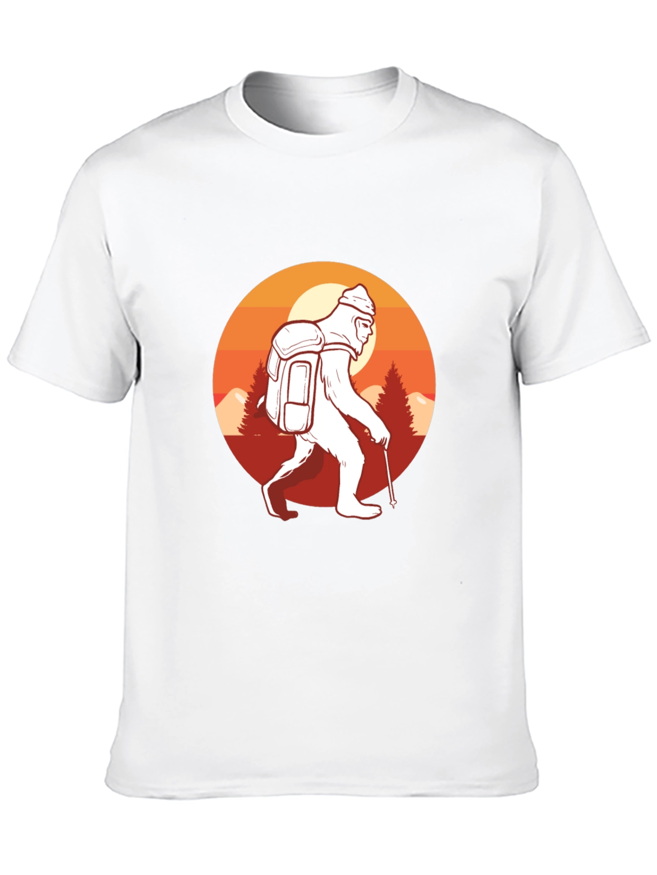 Sasquatch Hiking Graphic T-Shirt