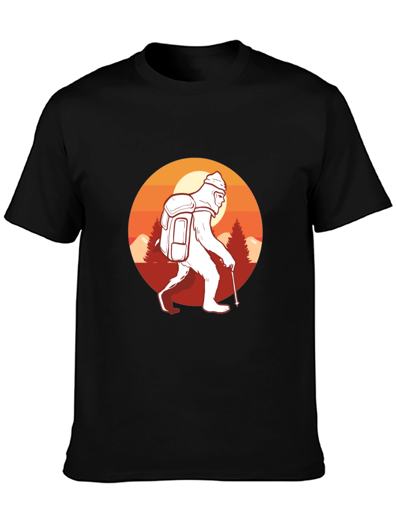 Sasquatch Hiking Graphic T-Shirt