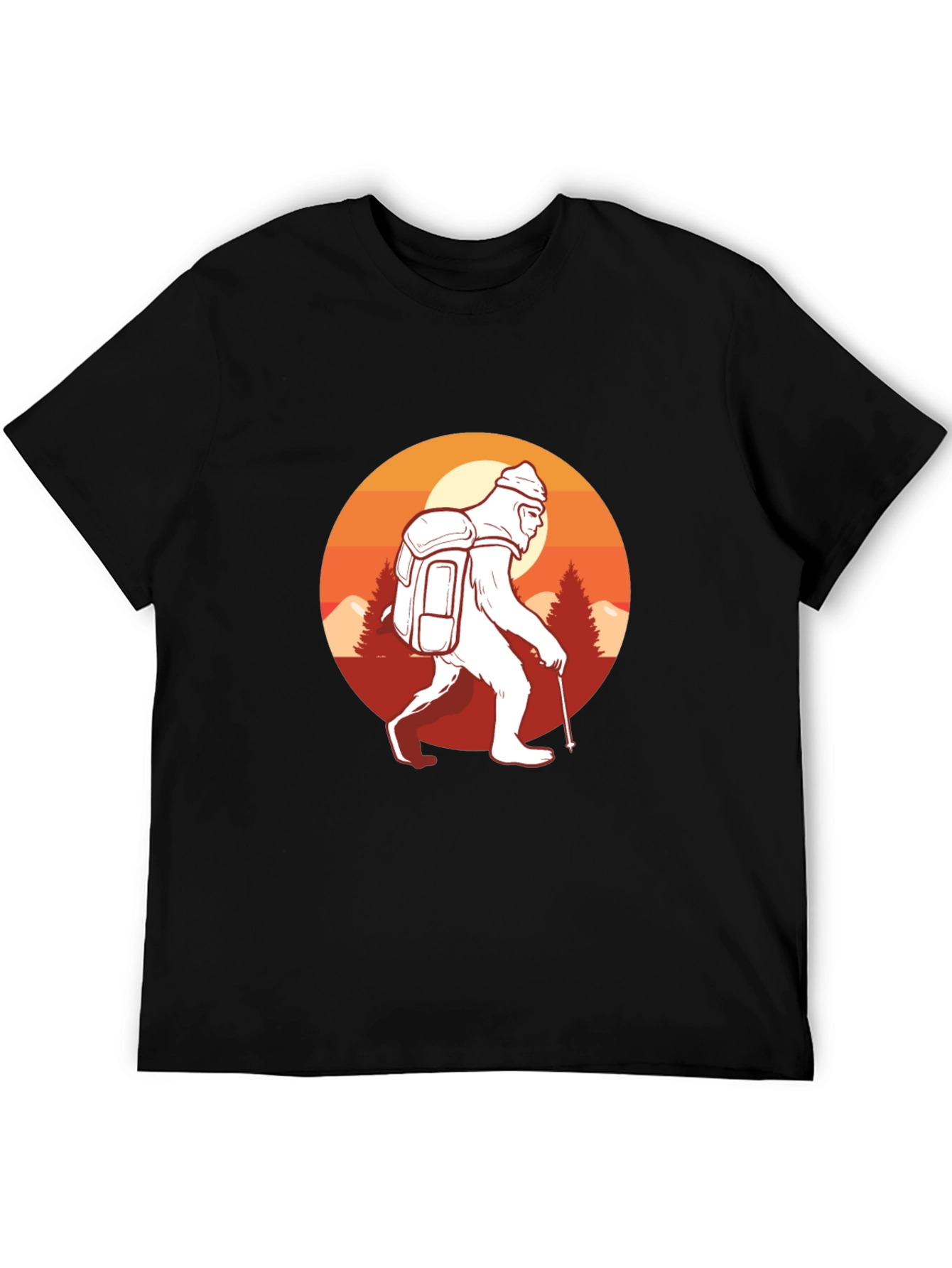 Sasquatch Hiking Graphic T-Shirt