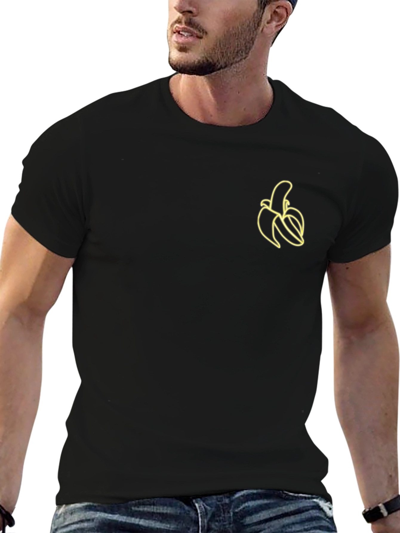 Banana Graphic Tee - Black Short Sleeve T-Shirt