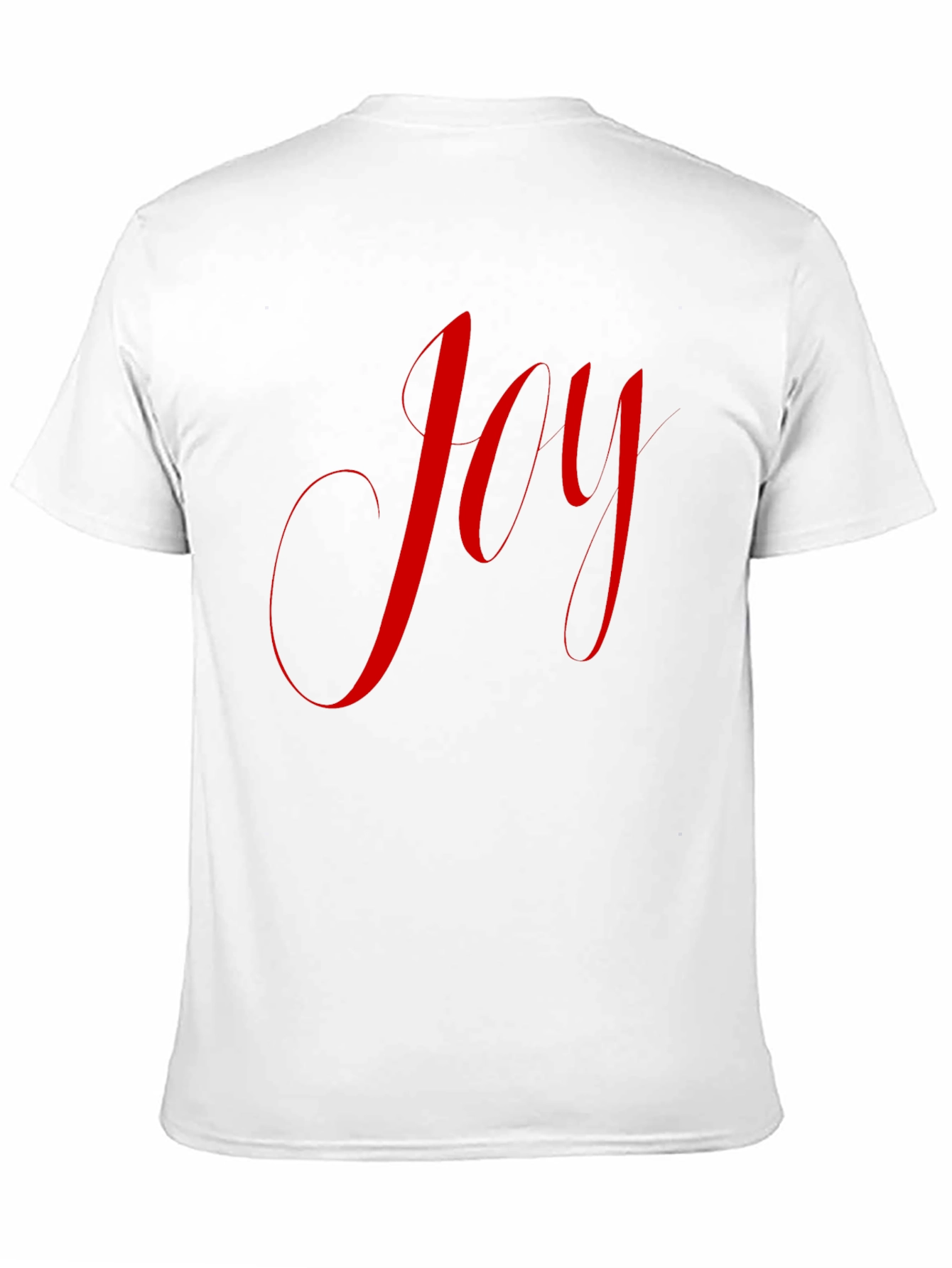 Joyful Red Script on Black T-Shirt