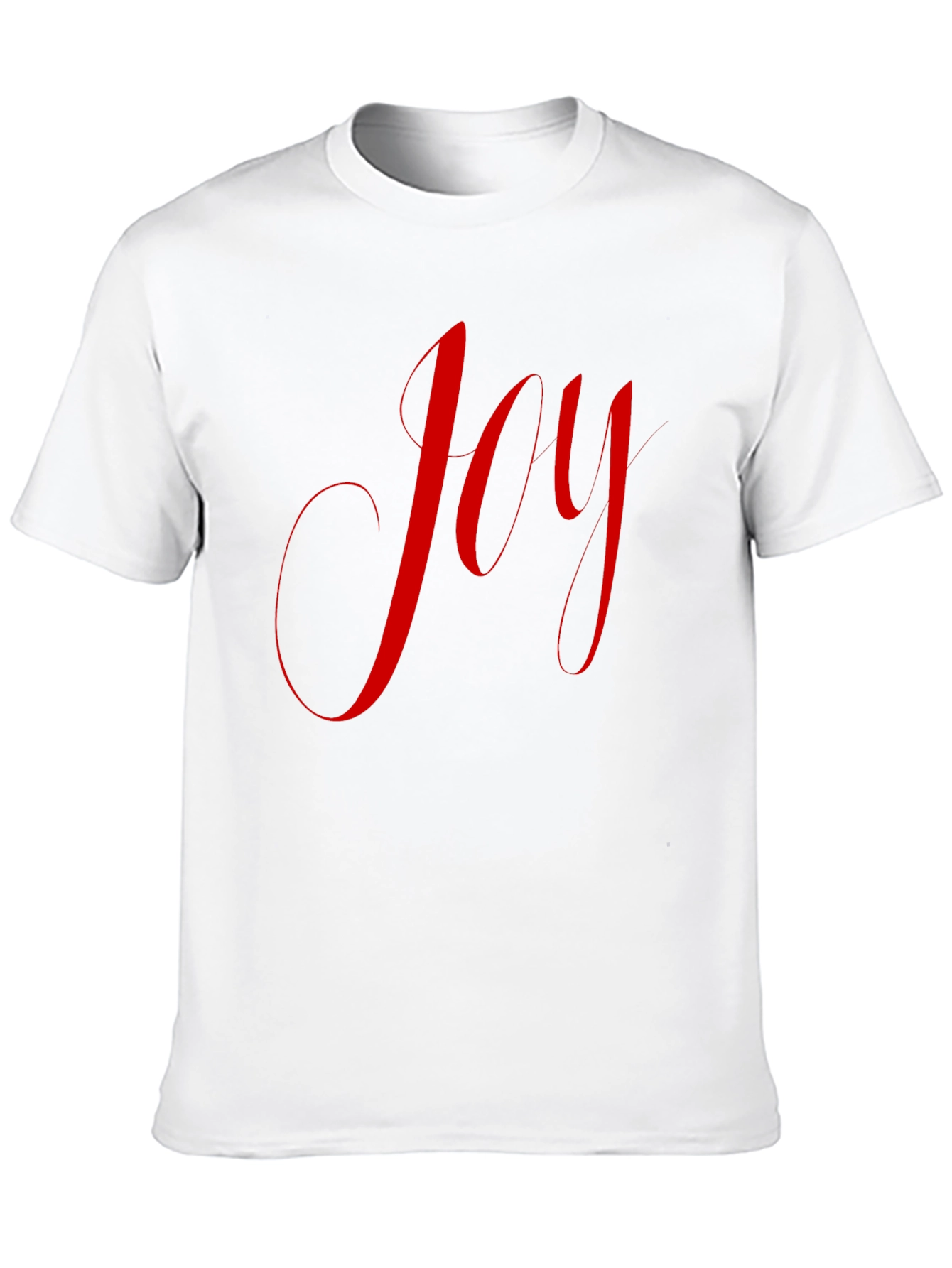 Joyful Red Script on Black T-Shirt