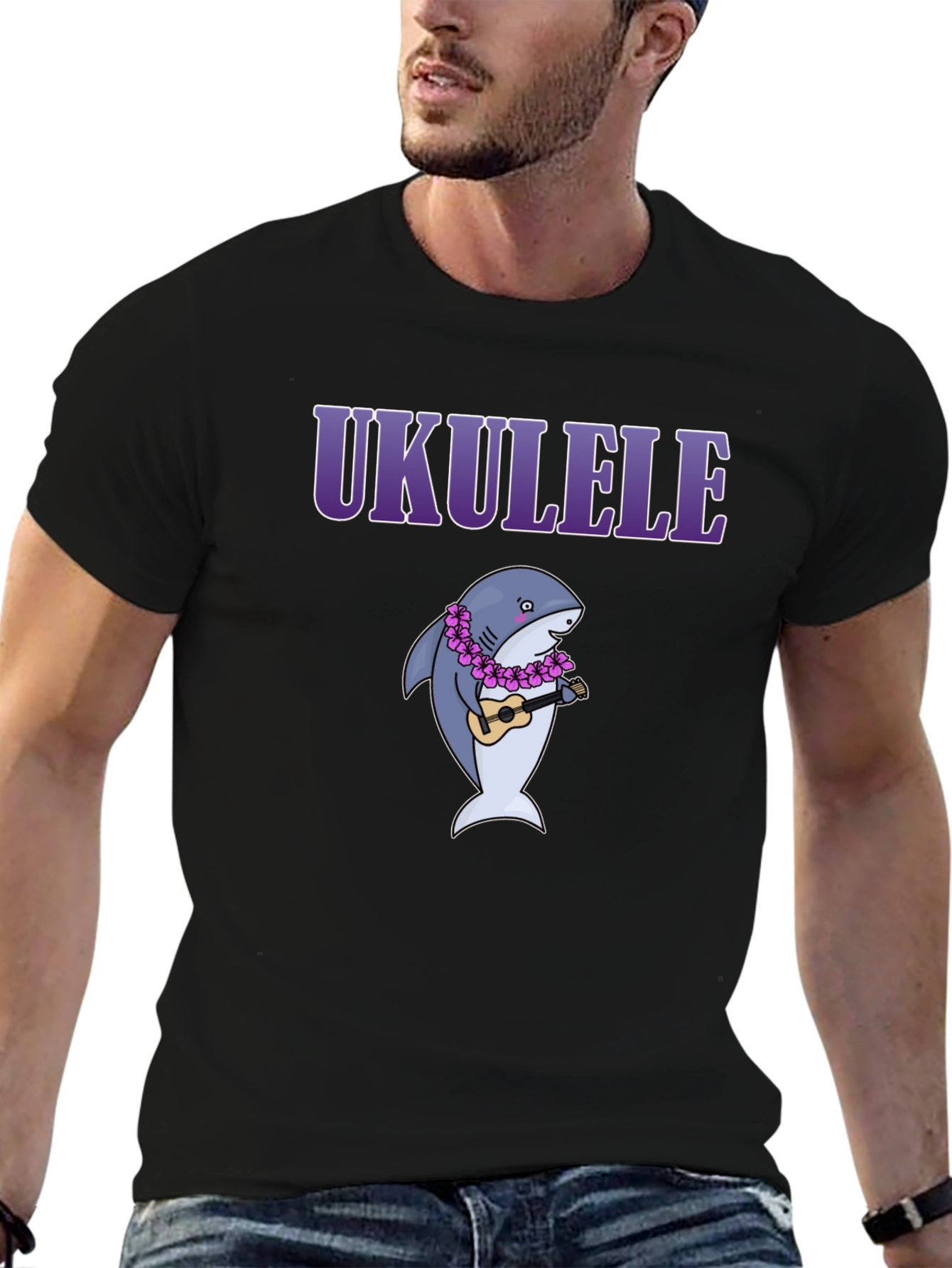 Ukulele Shark Graphic Tee - Aloha Vibes