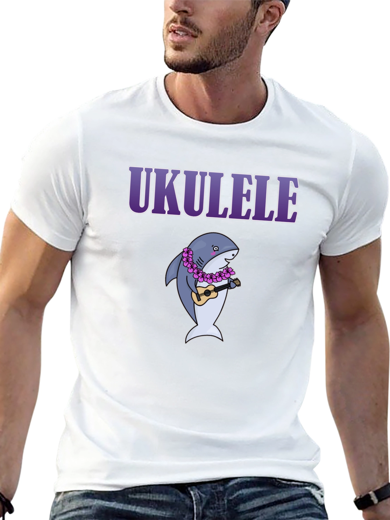 Ukulele Shark Graphic Tee - Aloha Vibes