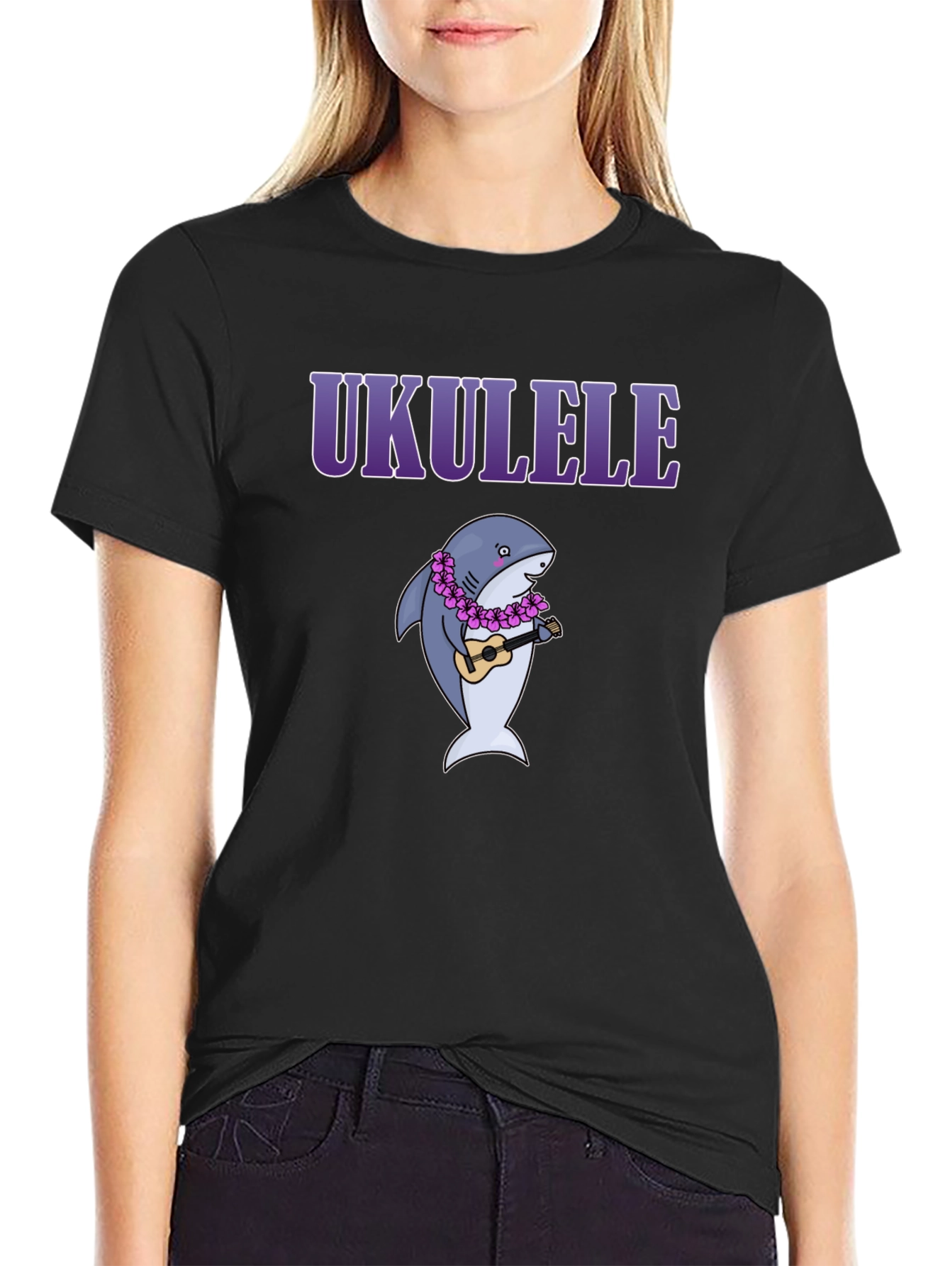 Ukulele Shark Graphic Tee - Aloha Vibes