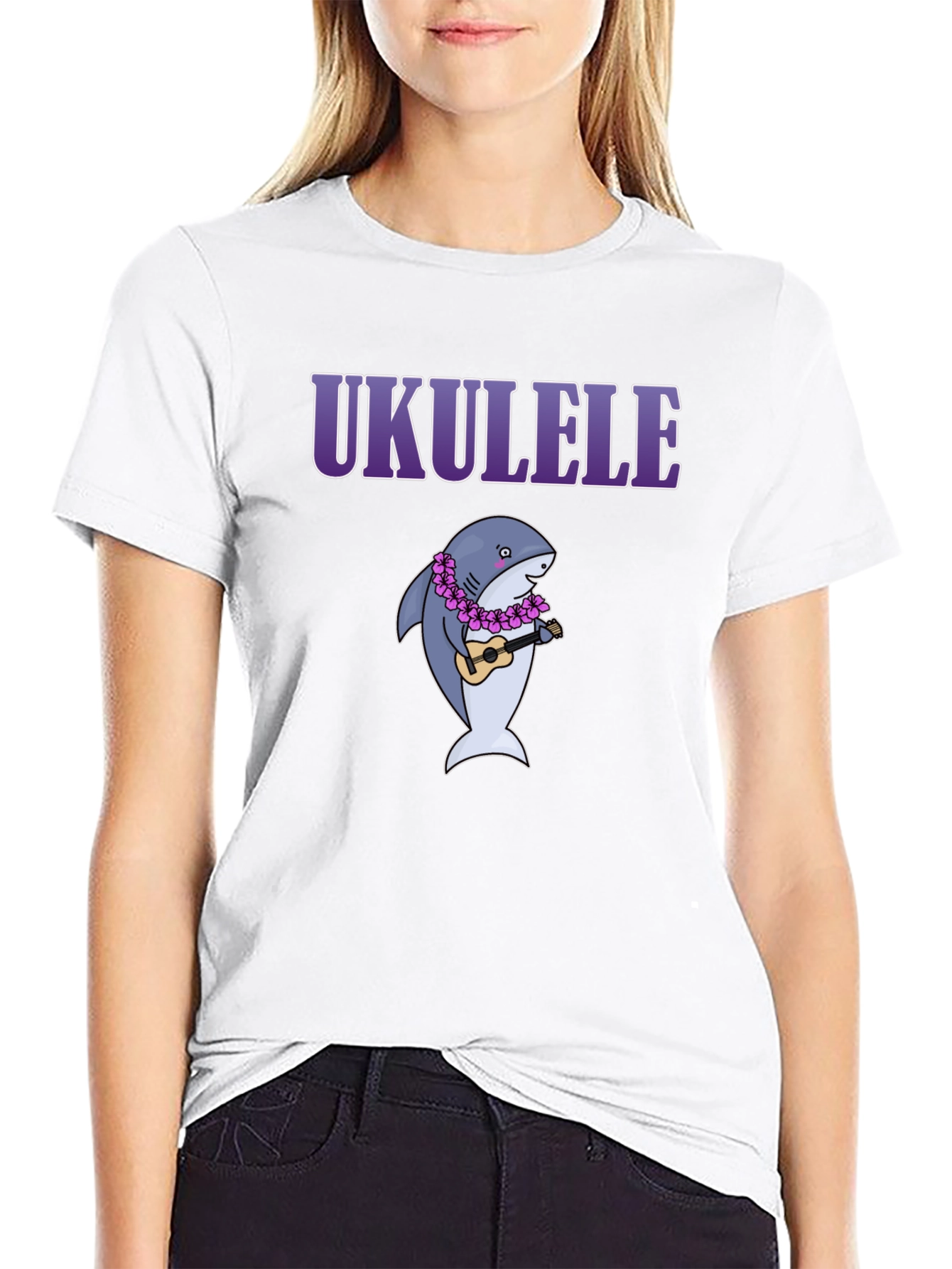 Ukulele Shark Graphic Tee - Aloha Vibes