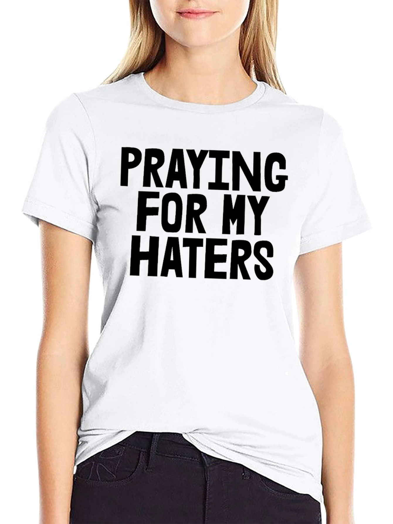 Praying For My Haters Black Graphic Tee
