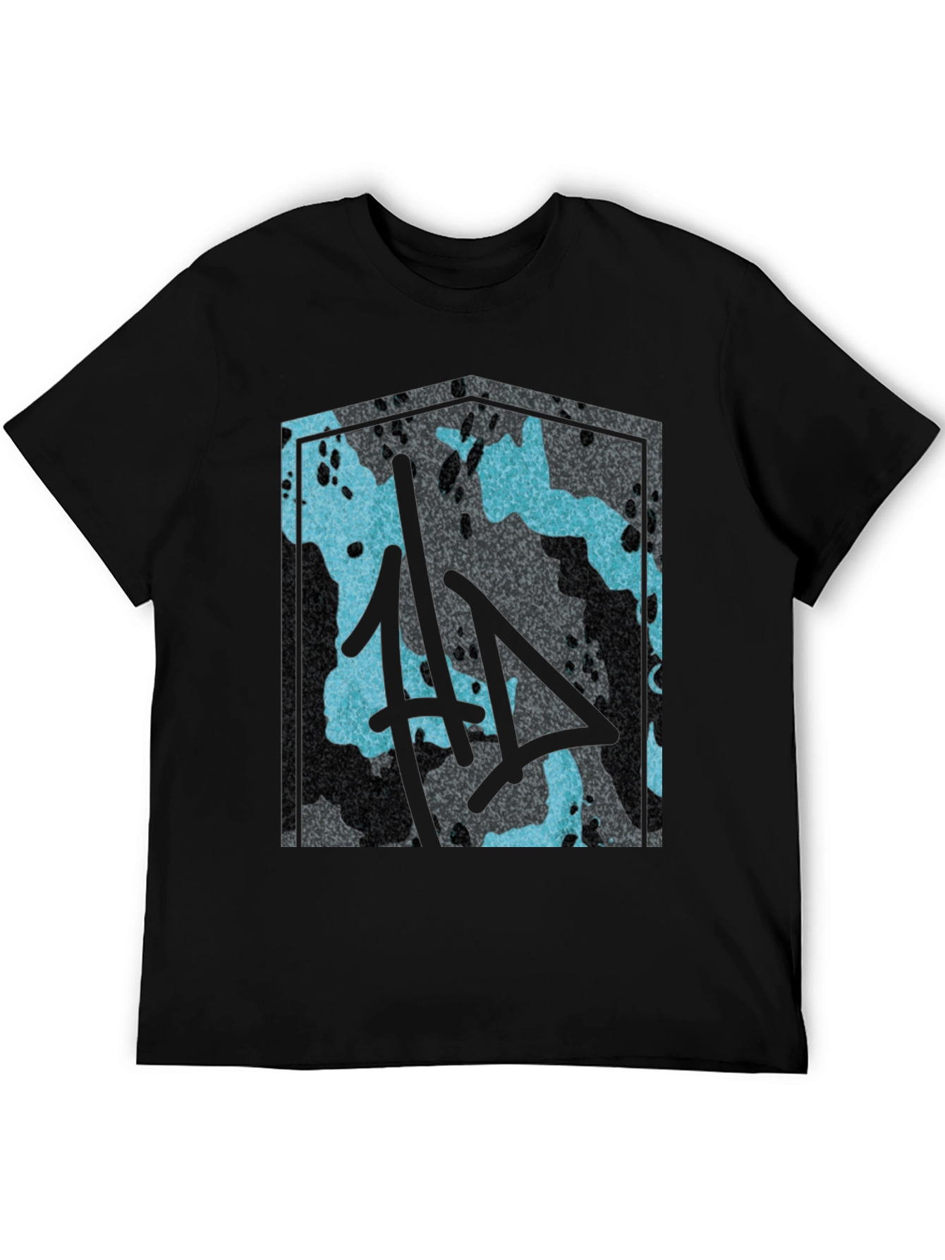Urban Camo Graphic Tee - Mens Black T-Shirt