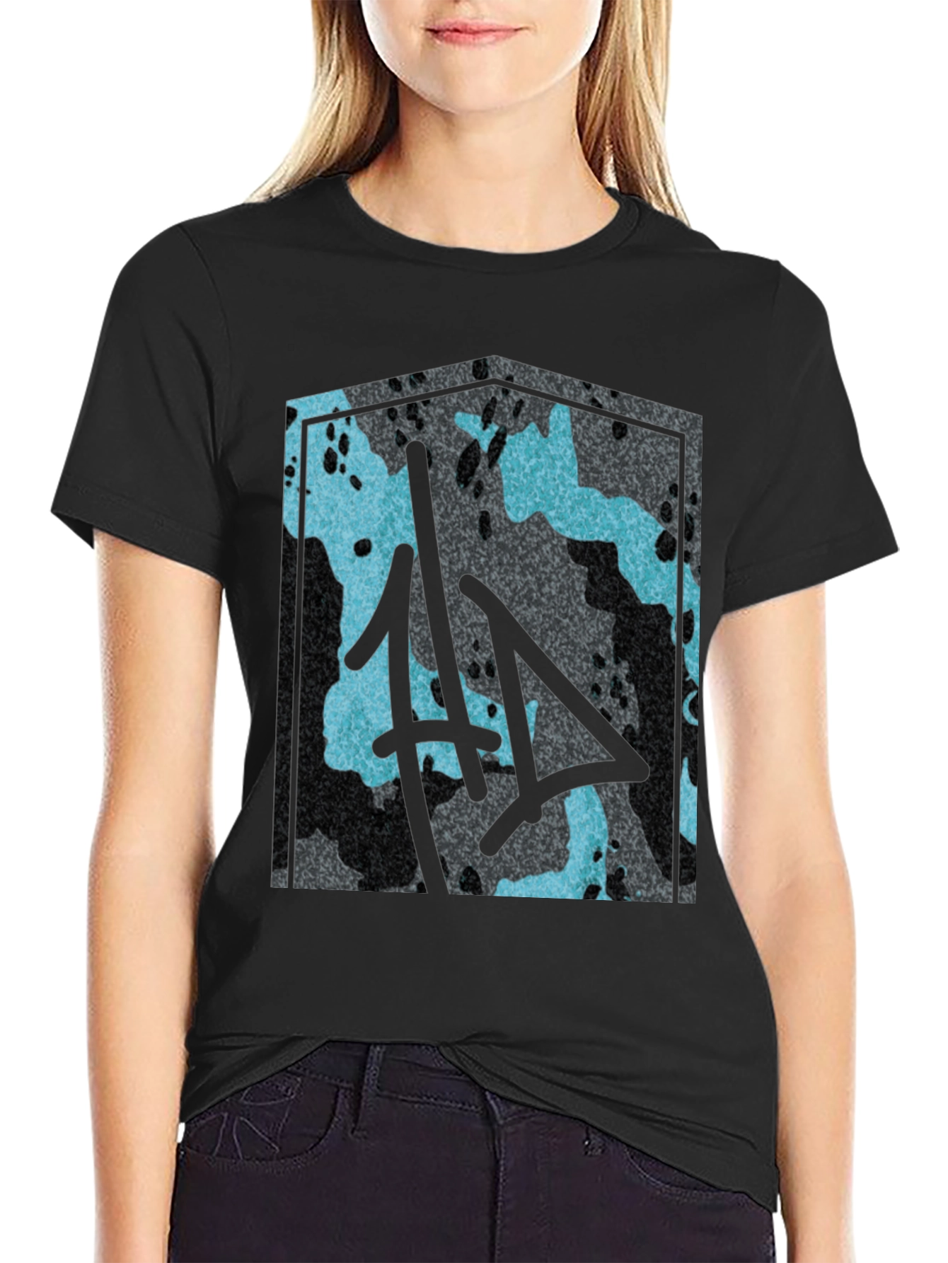 Urban Camo Graphic Tee - Mens Black T-Shirt