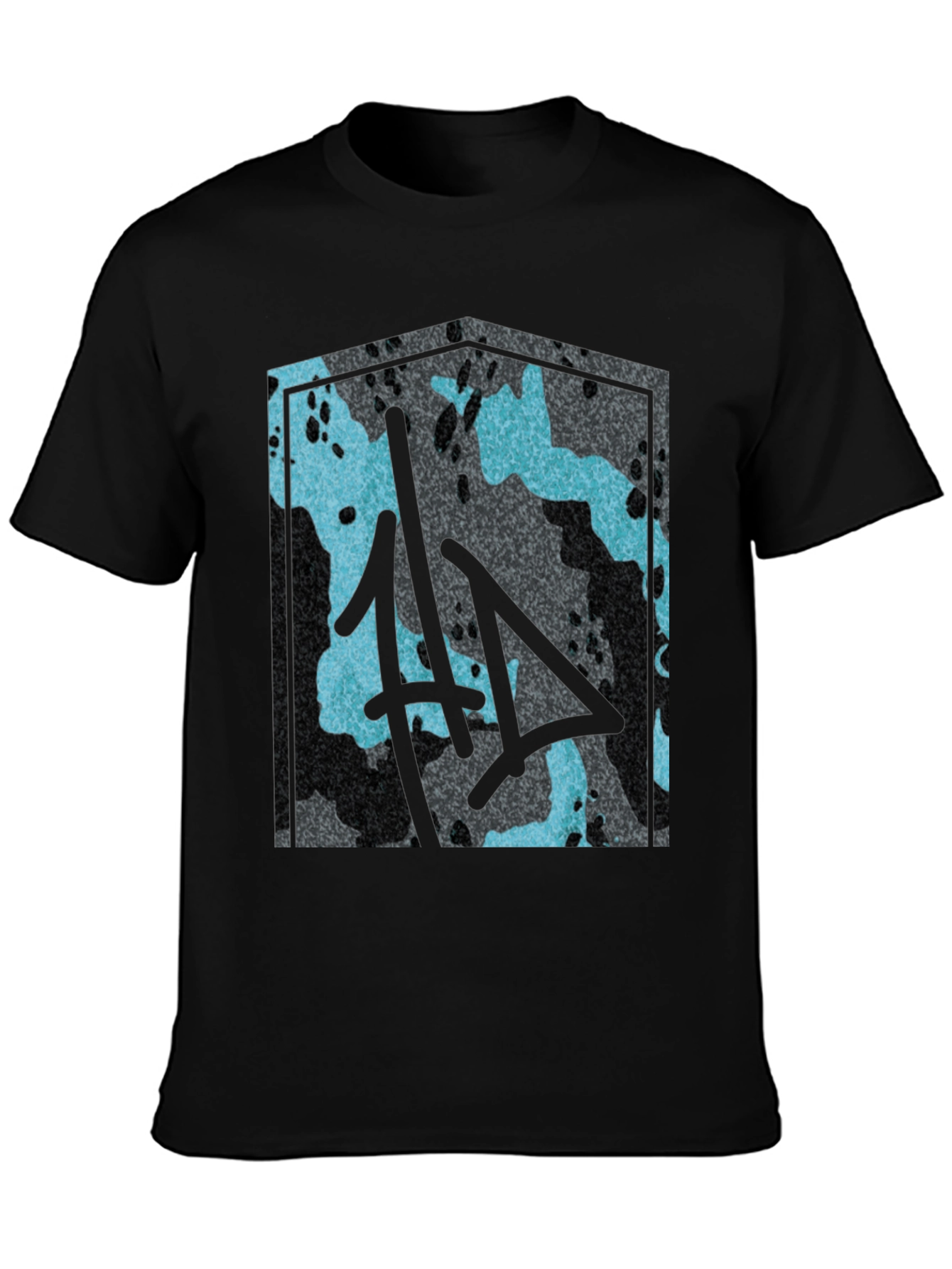 Urban Camo Graphic Tee - Mens Black T-Shirt