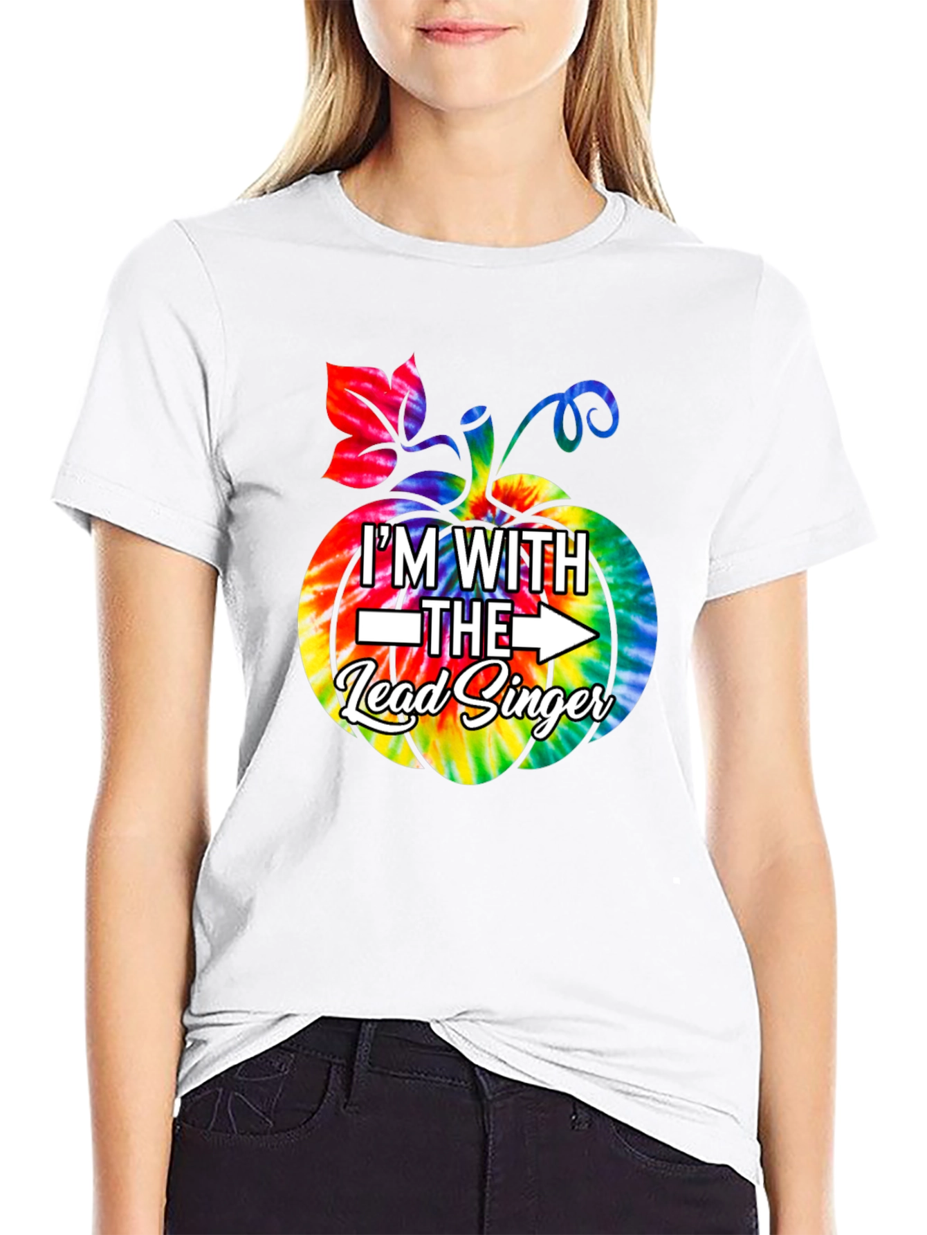 Im With the Lead Singer Pumpkin Tie-Dye T-Shirt