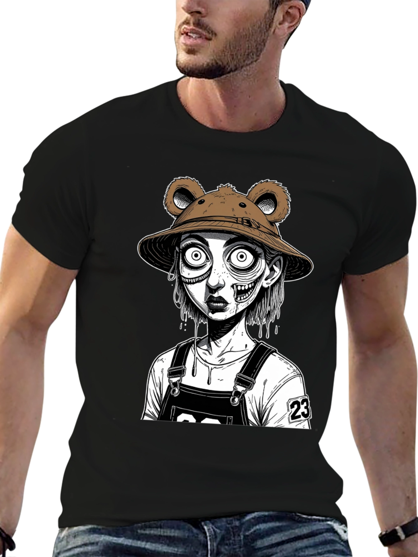 Zombie Bear Hat T-Shirt