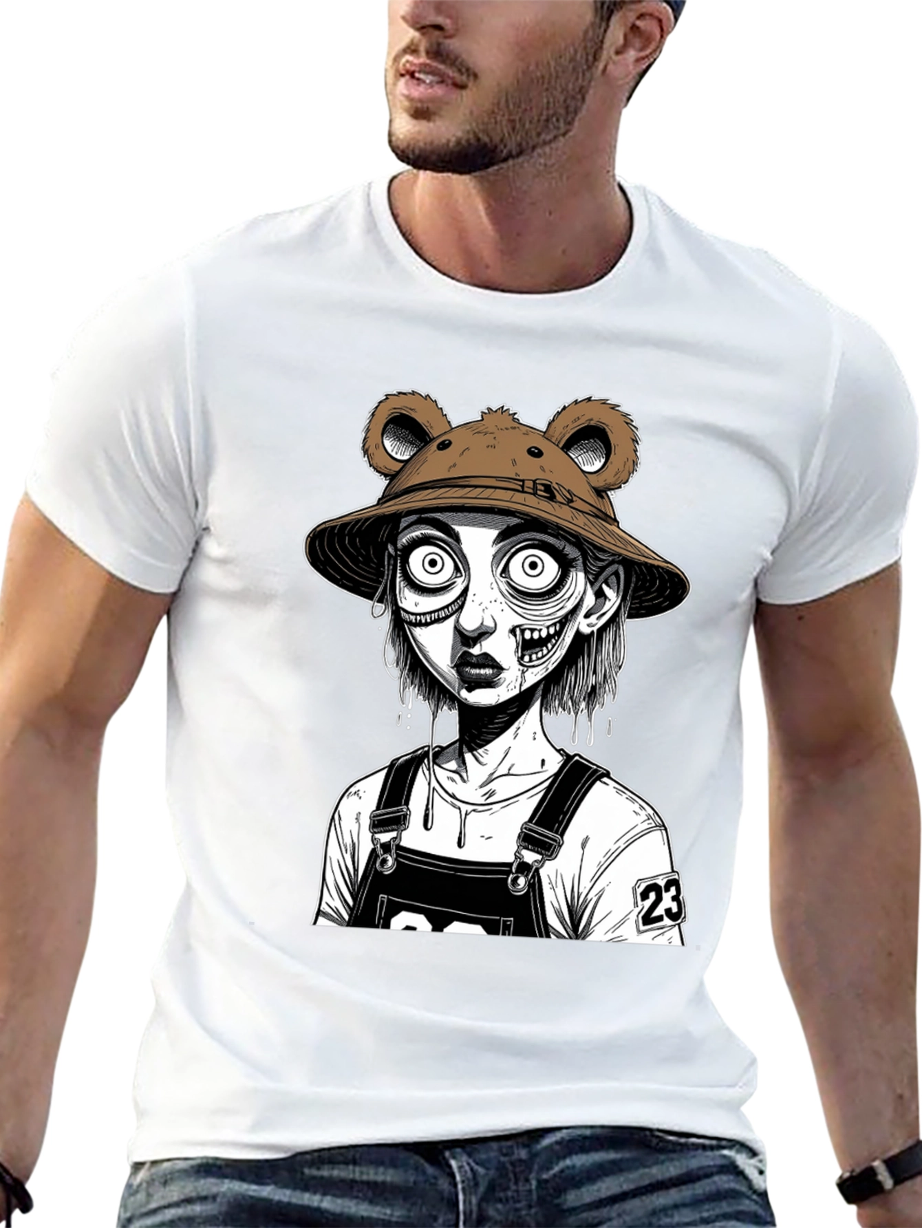 Zombie Bear Hat T-Shirt