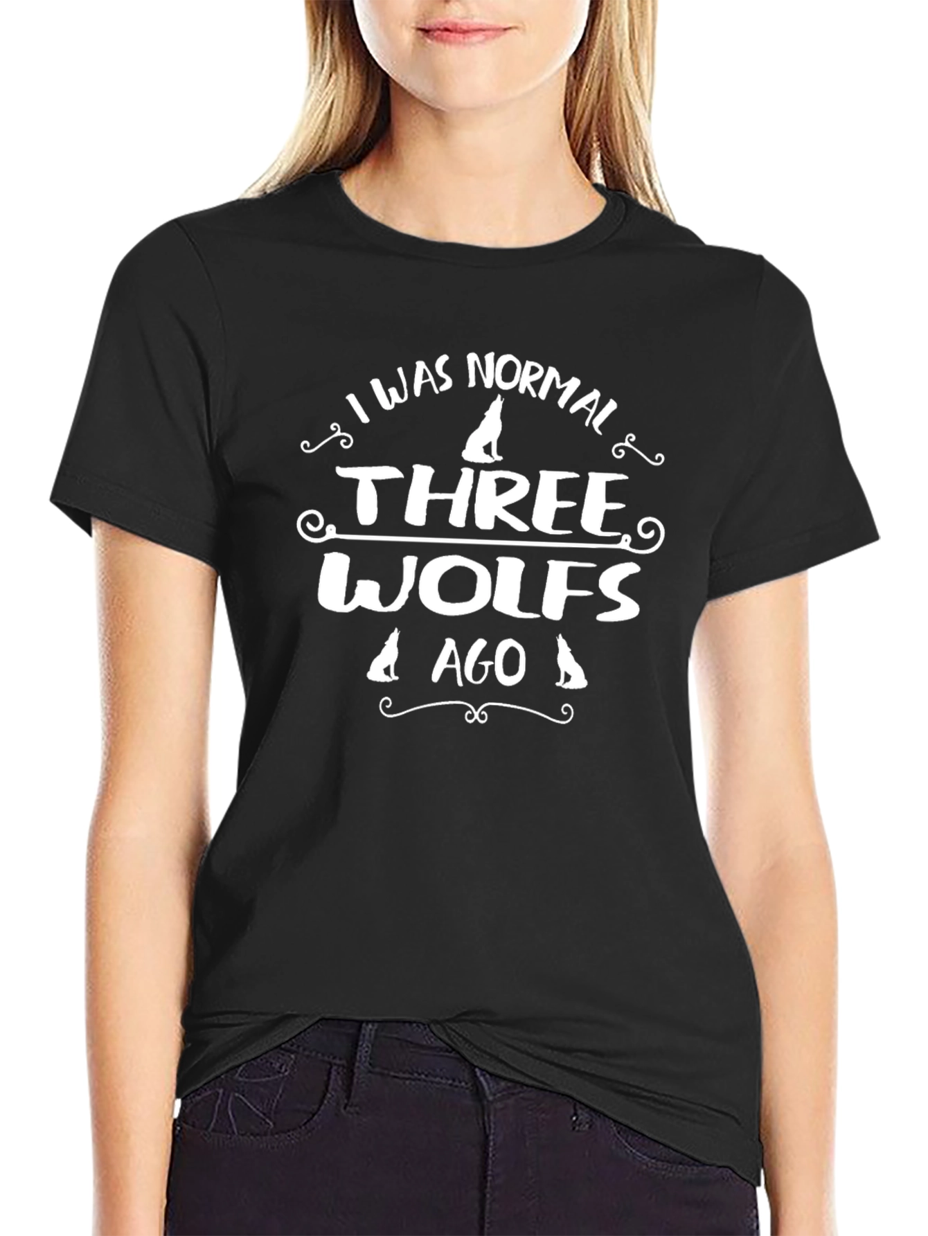 I Was Normal Three Wolves Ago Graphic Tee