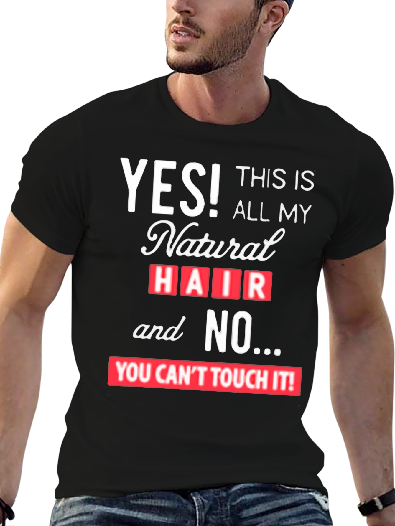 Natural Hair Statement Tee - YES! Dont Touch!