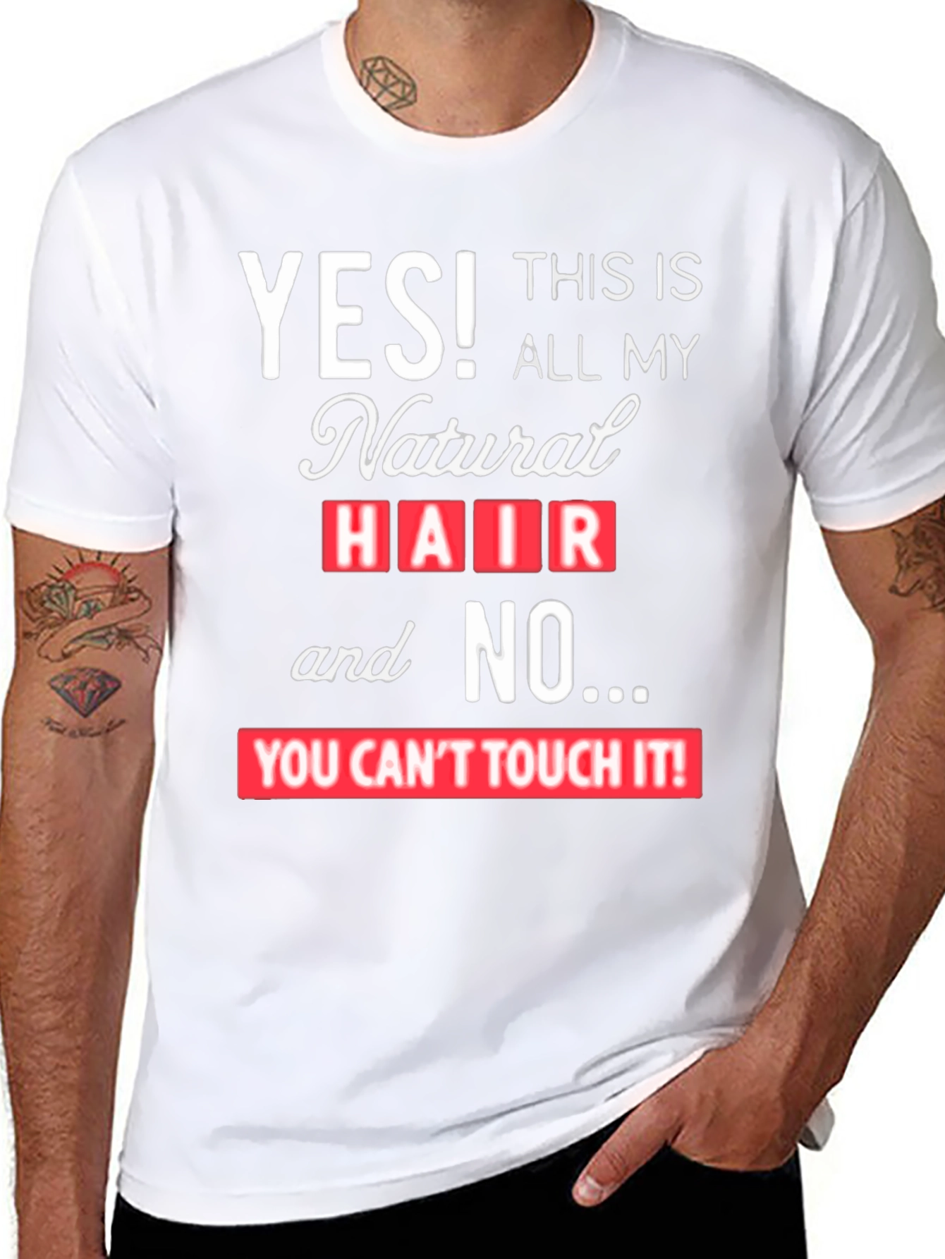 Natural Hair Statement Tee - YES! Dont Touch!