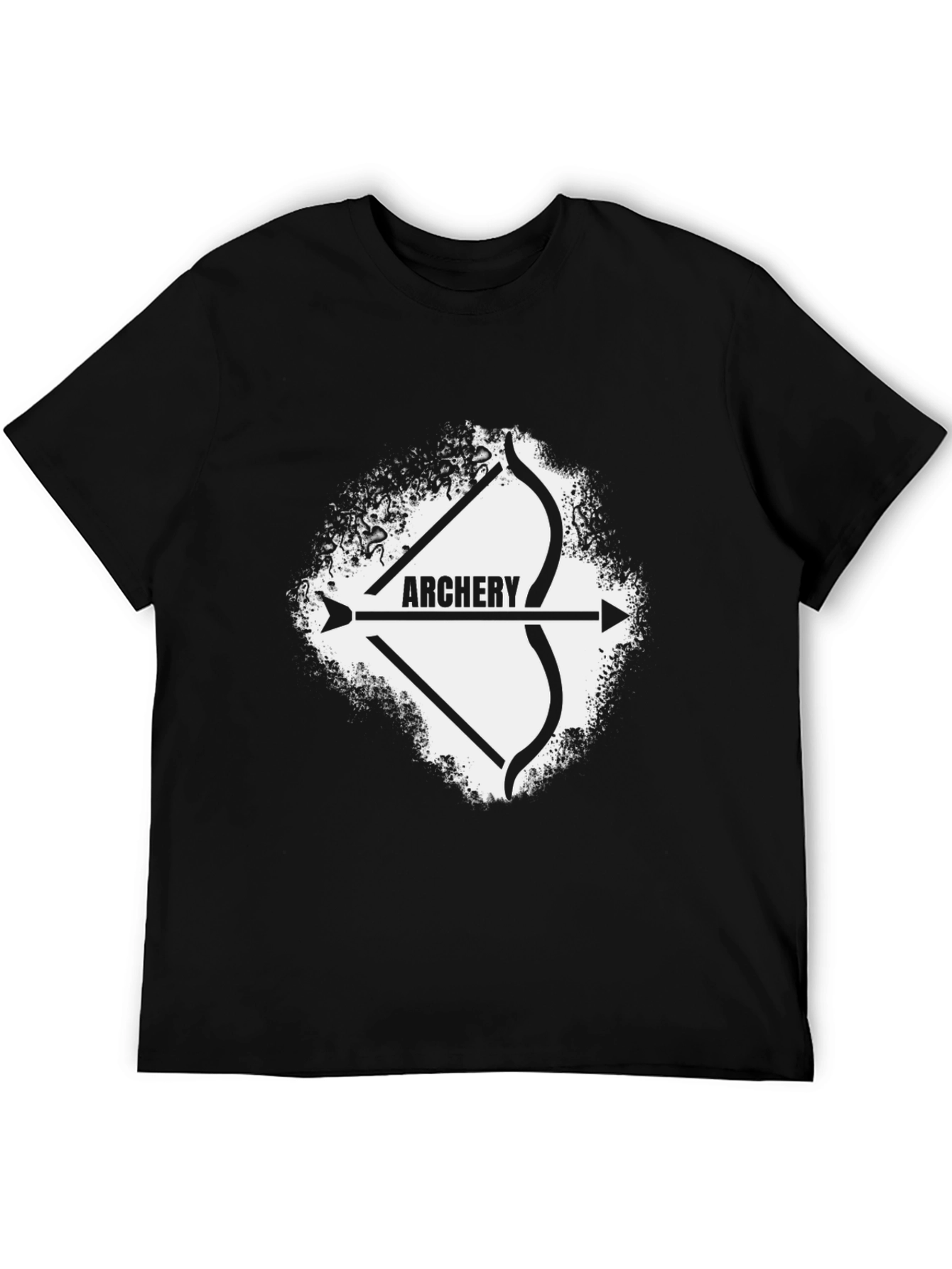 Archery Bow and Arrow Graphic Tee - Black