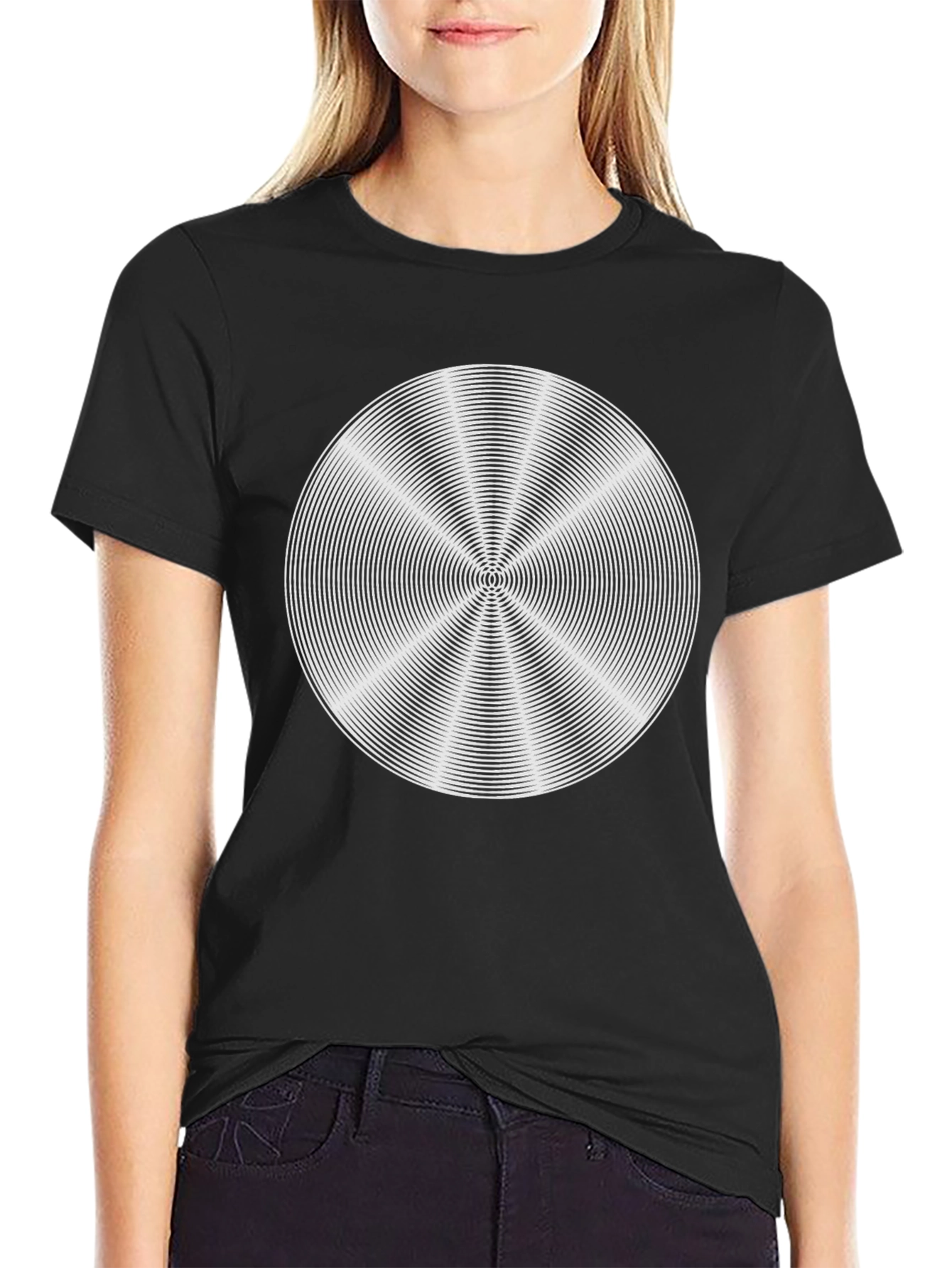 Optical Illusion Tee - Hypnotic Circle Design