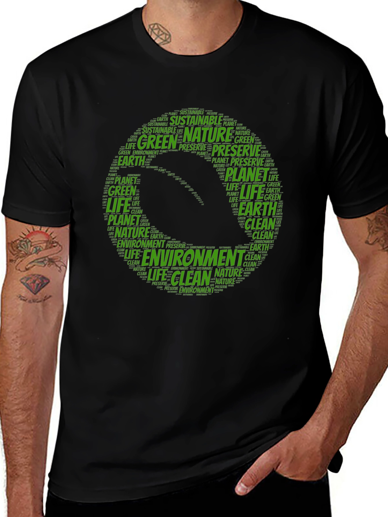 Eco-Friendly T-Shirt - Green Planet Design