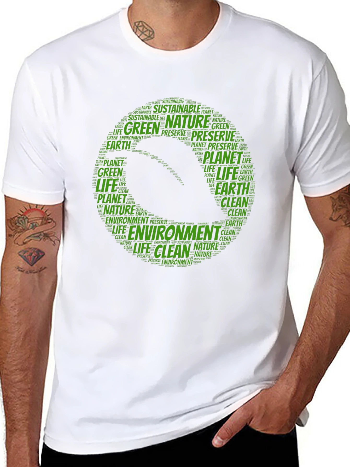 Eco-Friendly T-Shirt - Green Planet Design