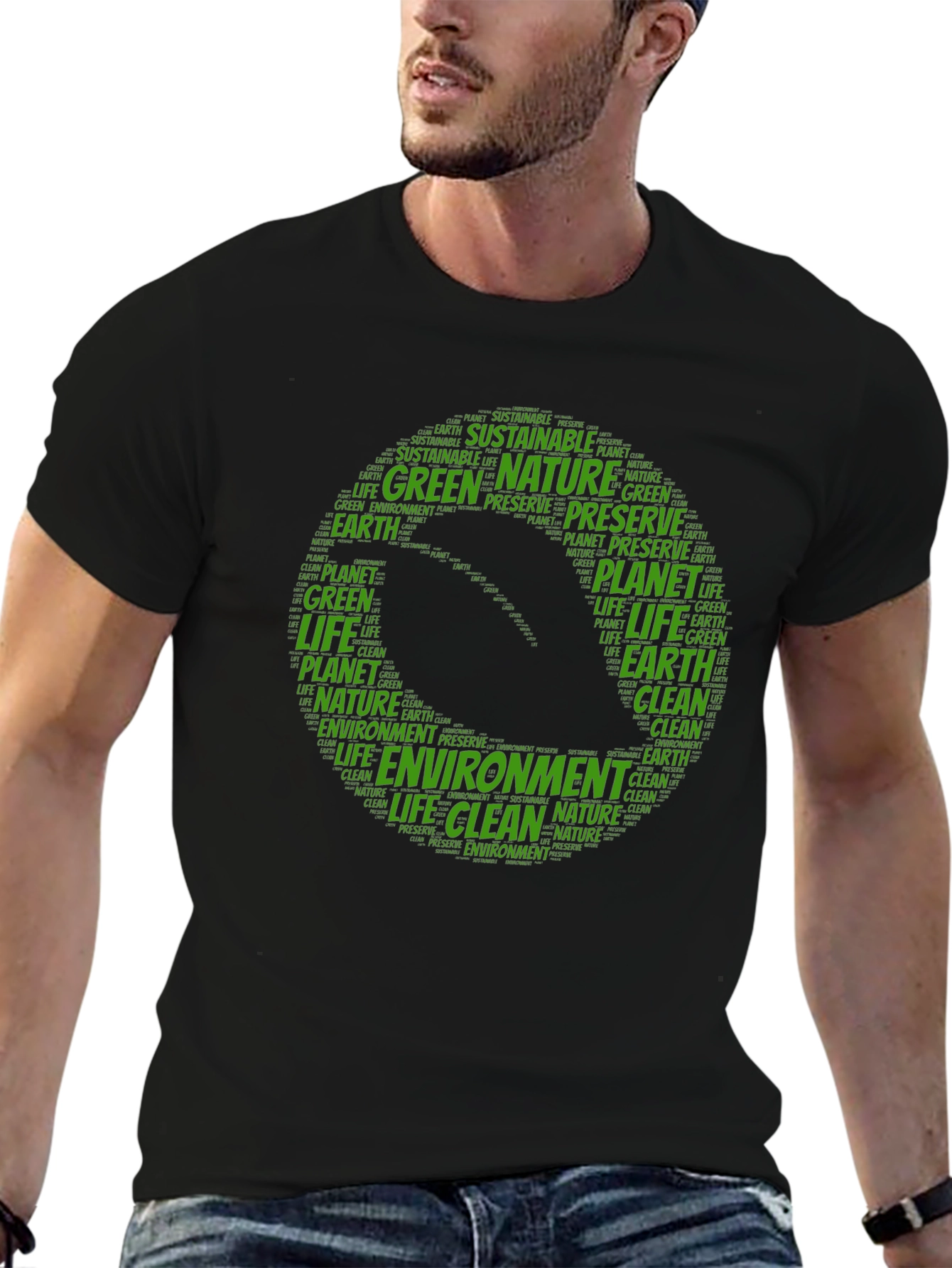 Eco-Friendly T-Shirt - Green Planet Design