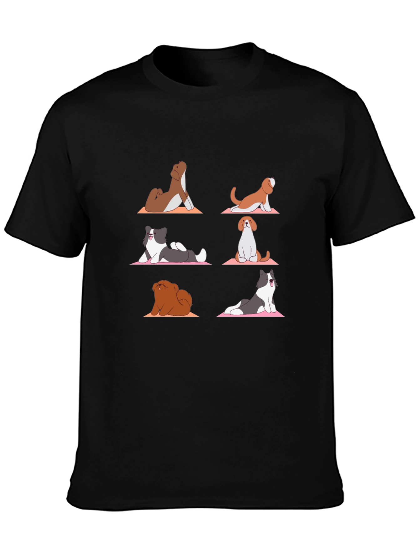 Yoga Dog T-Shirt: Funny Cartoon Graphic Tee