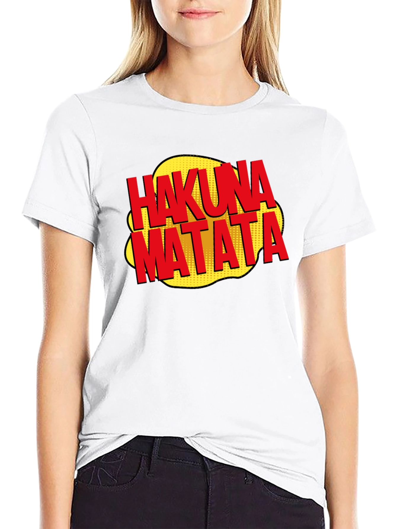Hakuna Matata Graphic Tee - Relaxed Fit Black T-Shirt