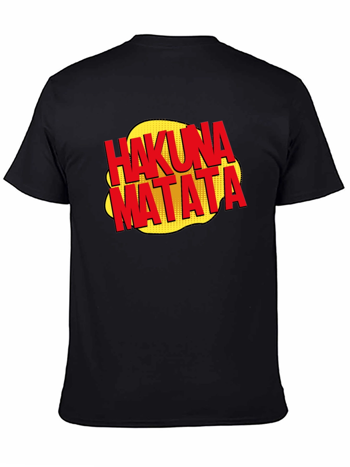 Hakuna Matata Graphic Tee - Relaxed Fit Black T-Shirt