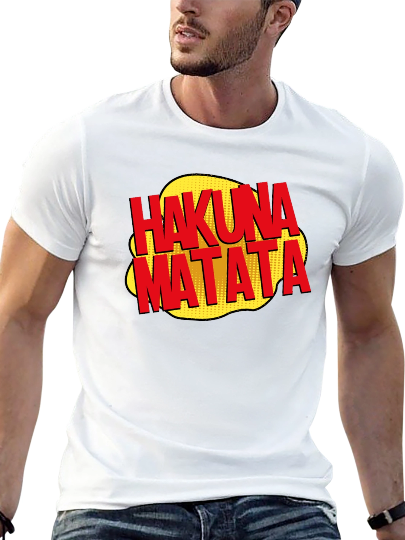 Hakuna Matata Graphic Tee - Relaxed Fit Black T-Shirt
