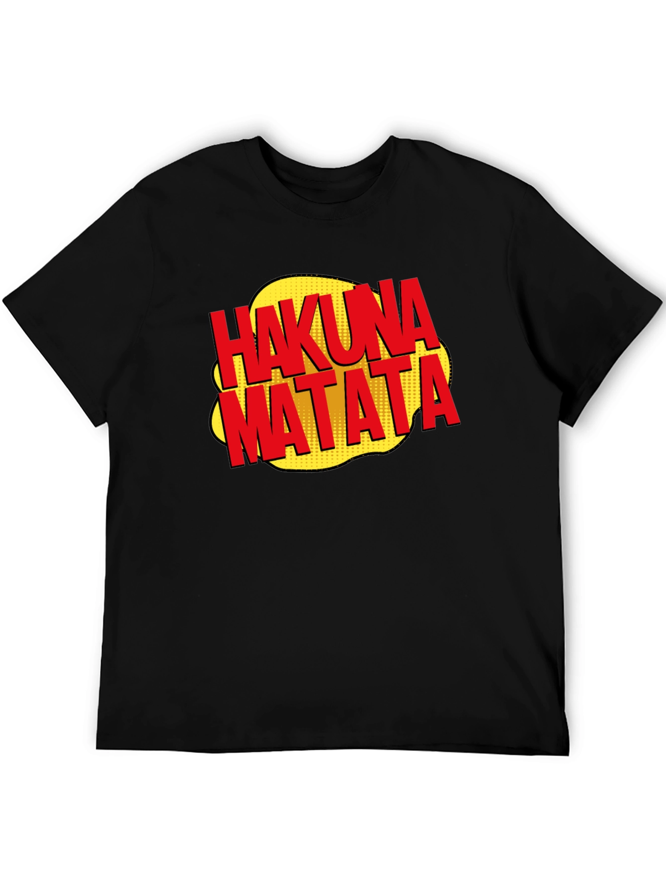 Hakuna Matata Graphic Tee - Relaxed Fit Black T-Shirt