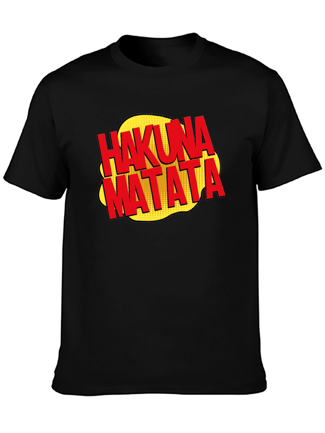 Hakuna Matata Graphic Tee - Relaxed Fit Black T-Shirt