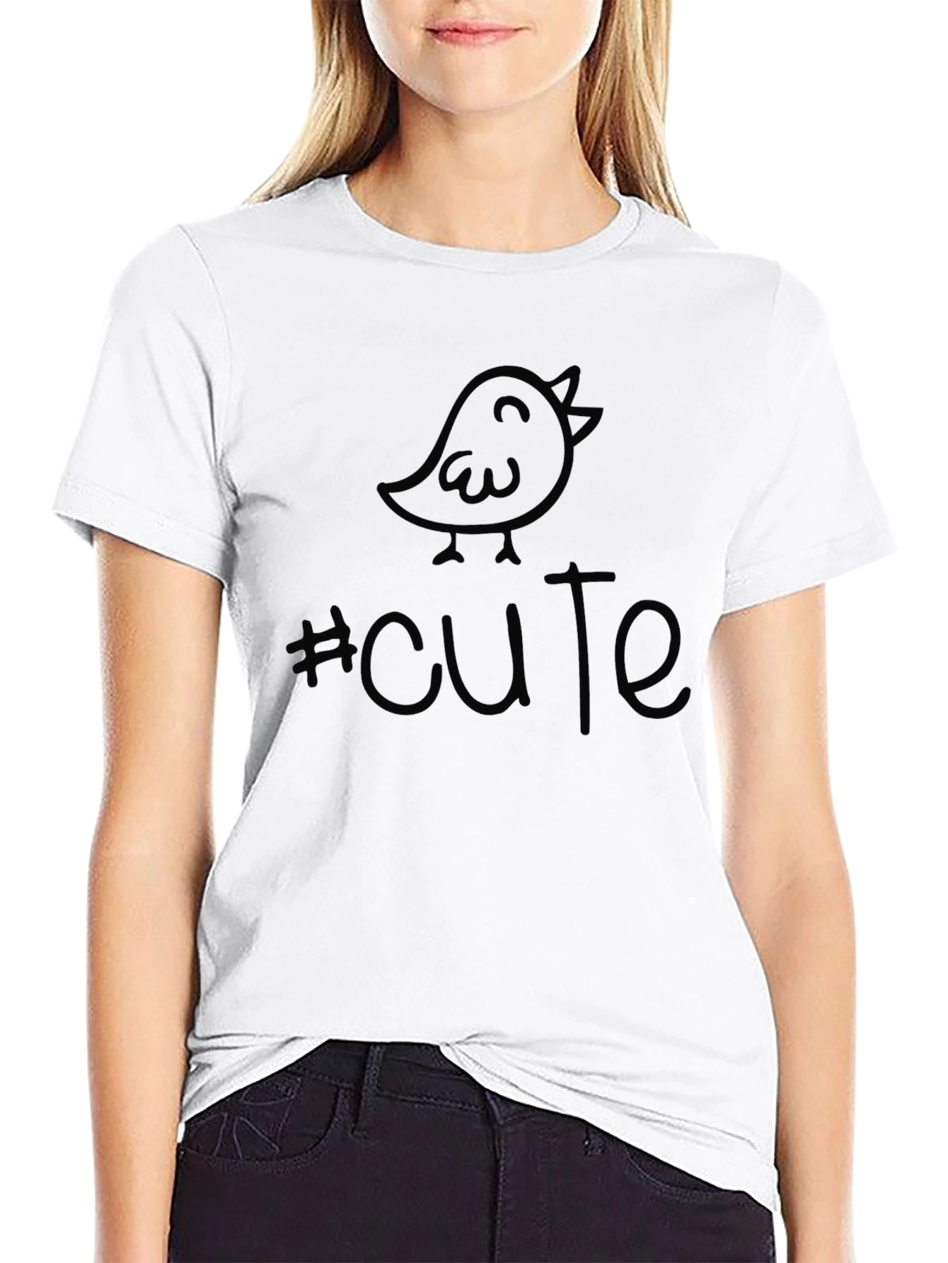 Cute Birdie Graphic T-Shirt