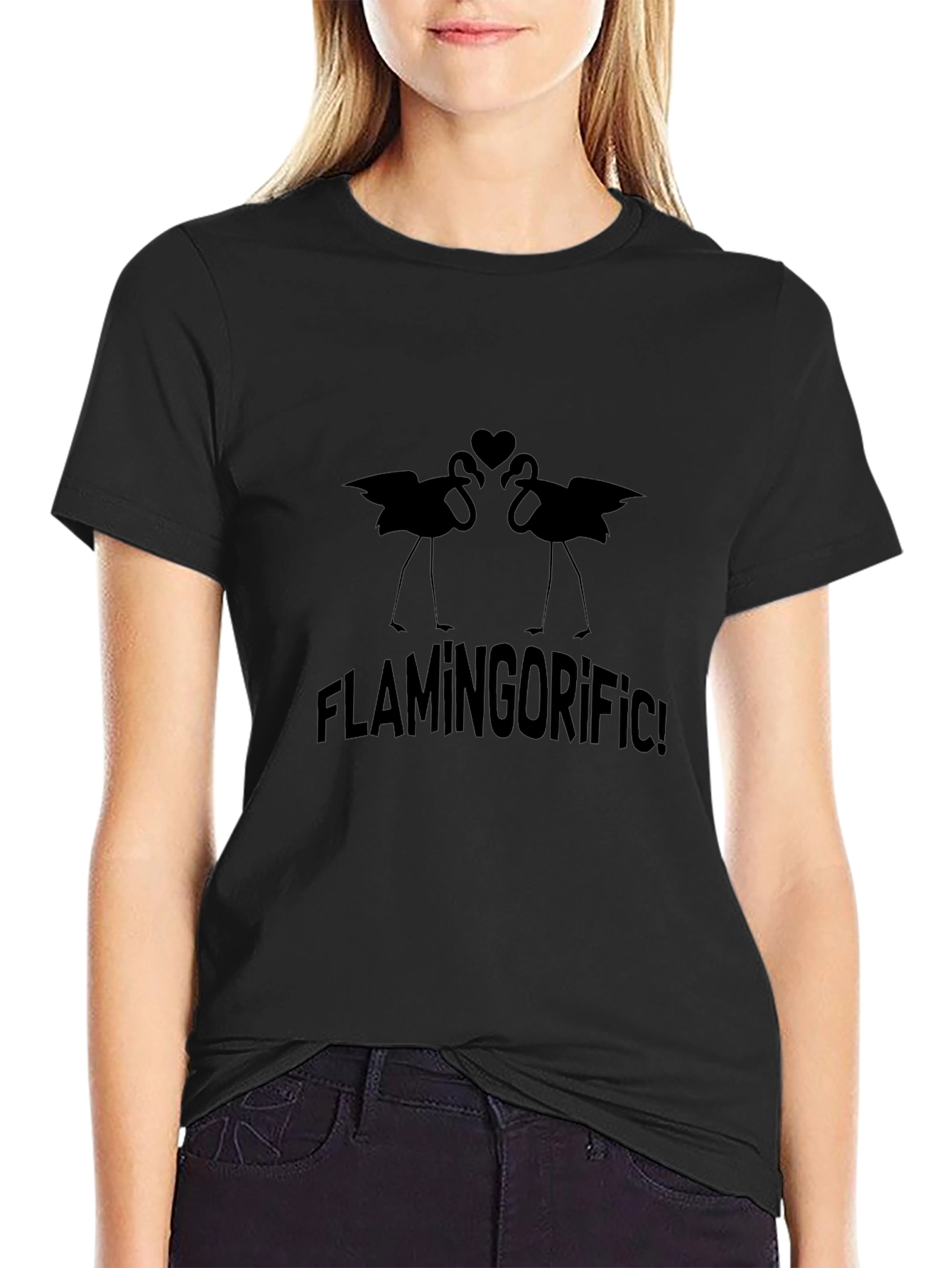 Flamingorific Graphic Tee - Black