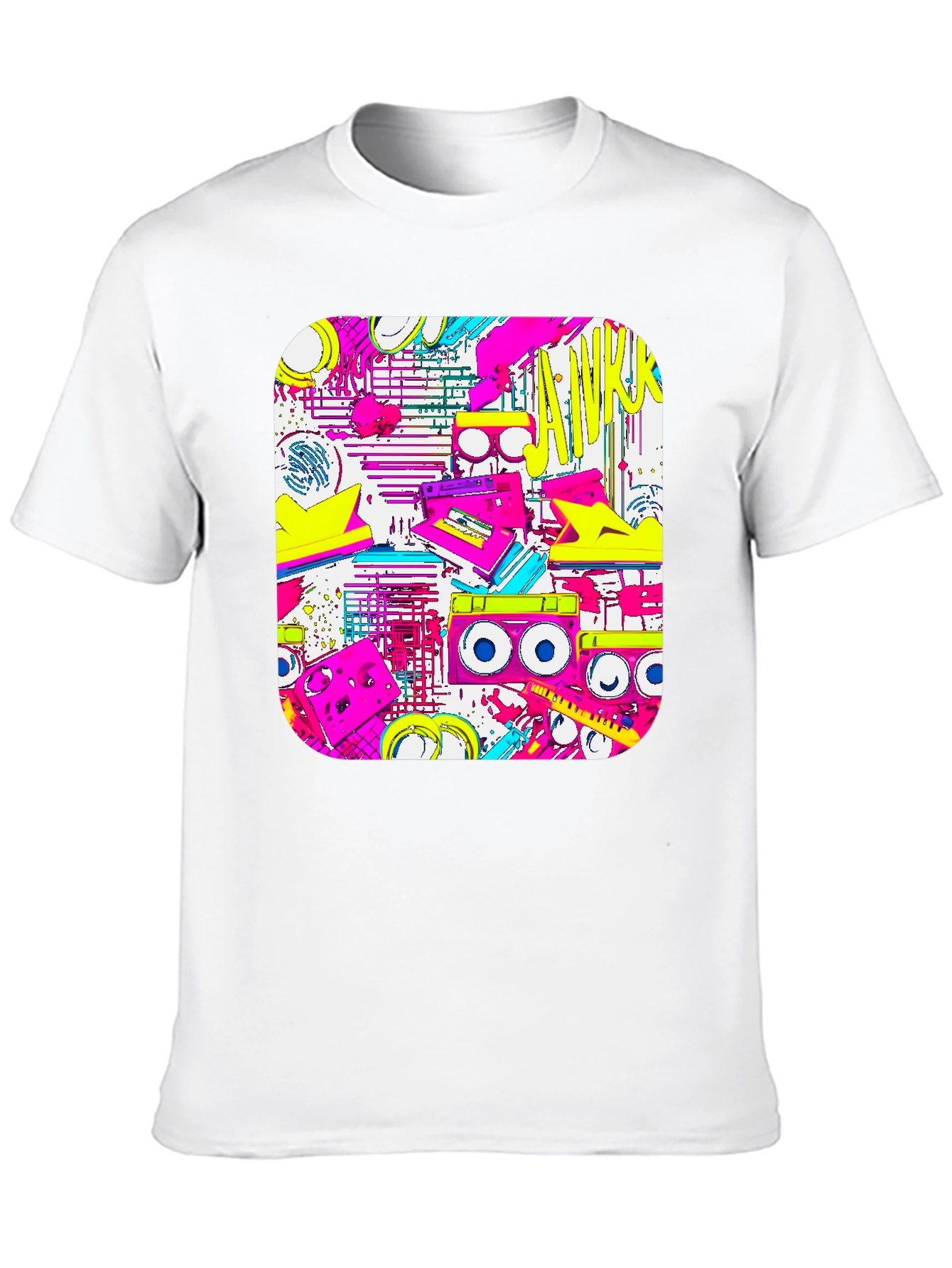 Retro 80s Boombox Graphic T-Shirt