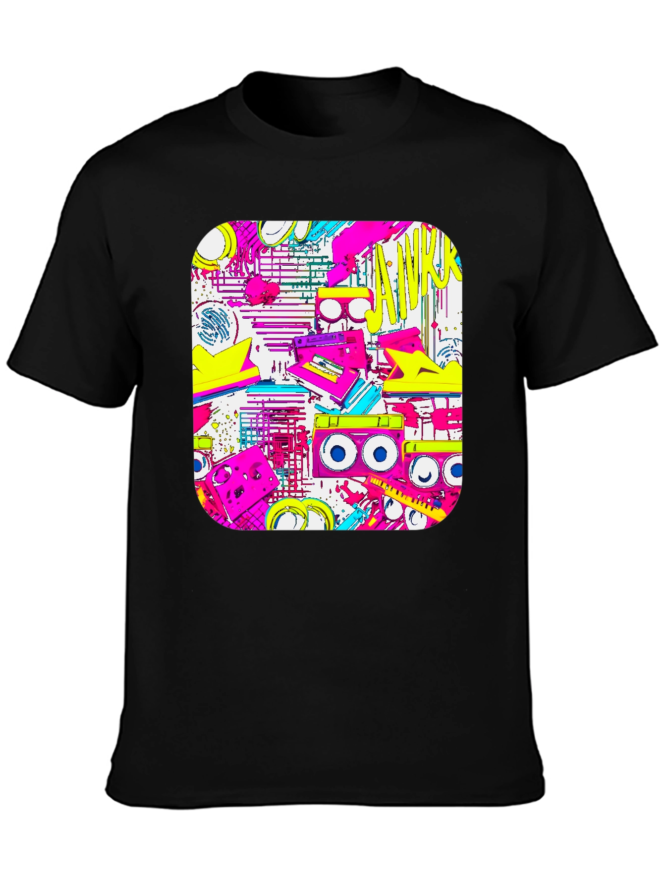 Retro 80s Boombox Graphic T-Shirt