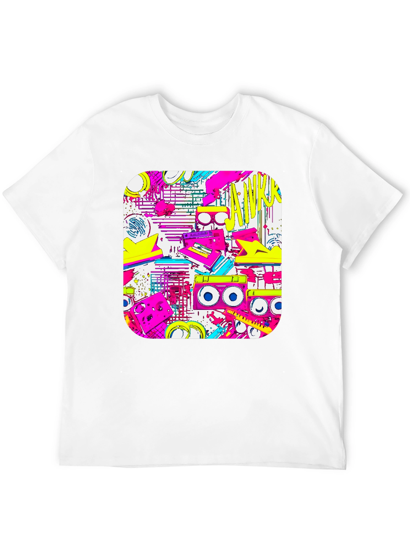 Retro 80s Boombox Graphic T-Shirt