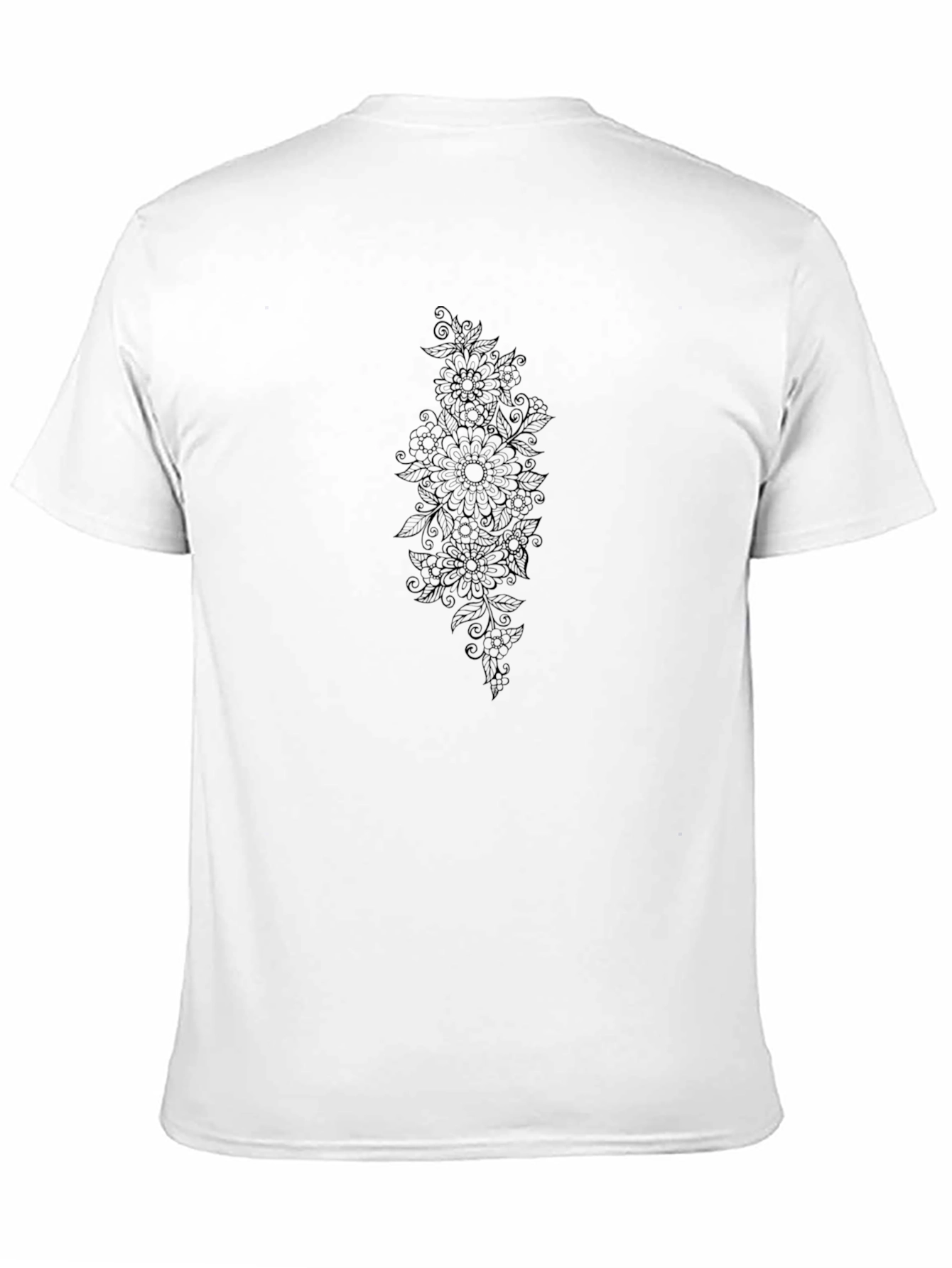 Black Floral Graphic Tee - Stylish Comfort