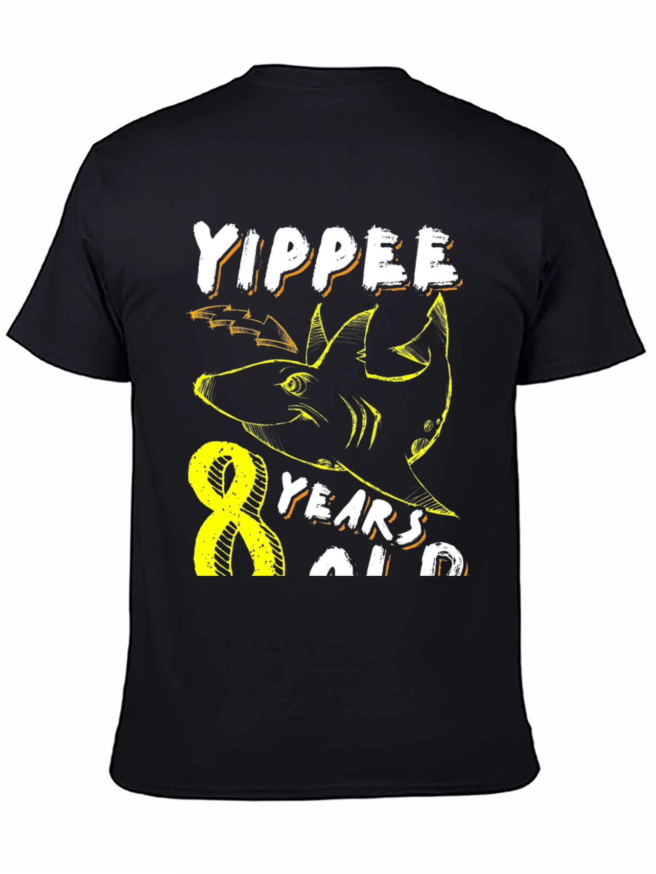Yippee 8 Years Old Shark Birthday T-Shirt