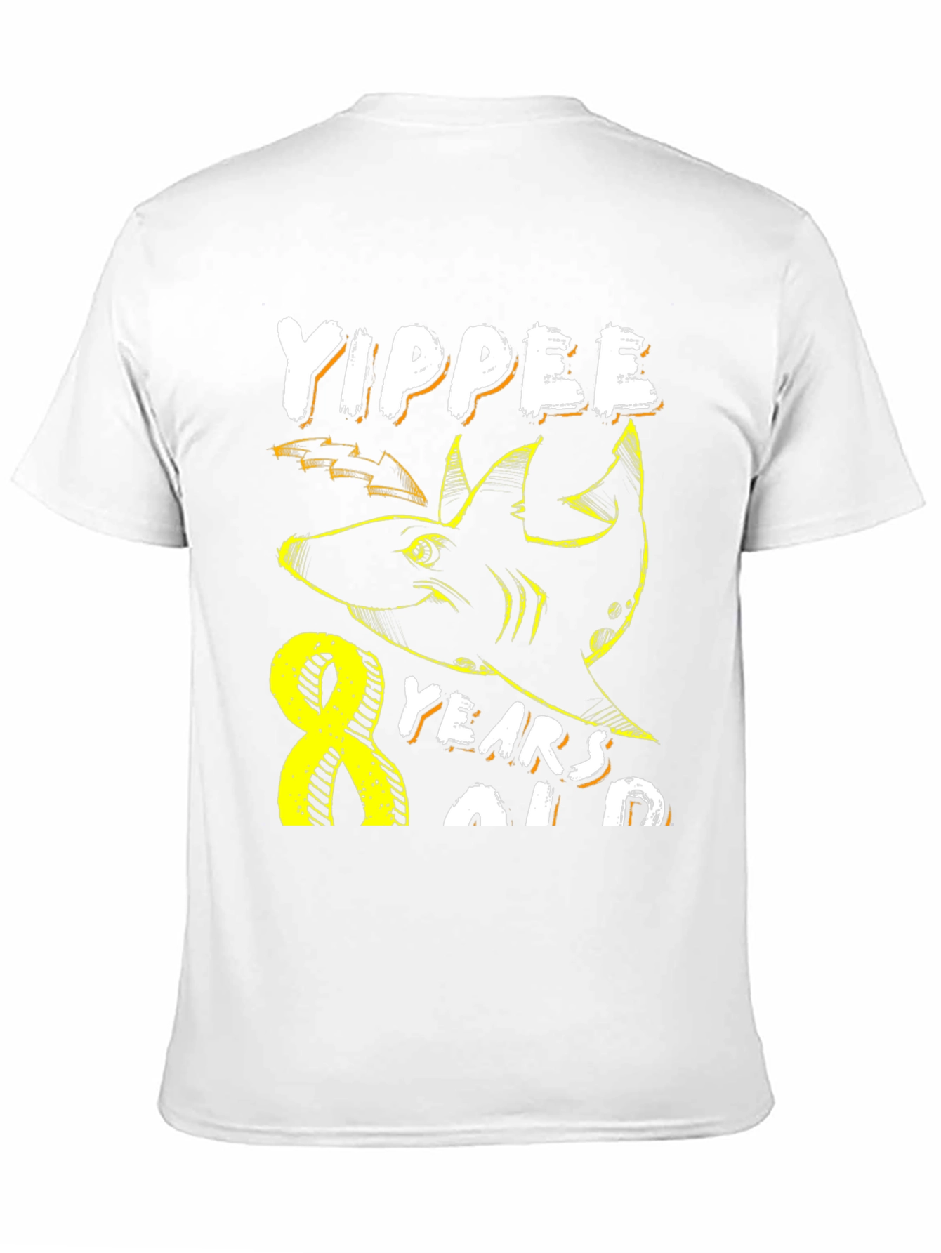 Yippee 8 Years Old Shark Birthday T-Shirt