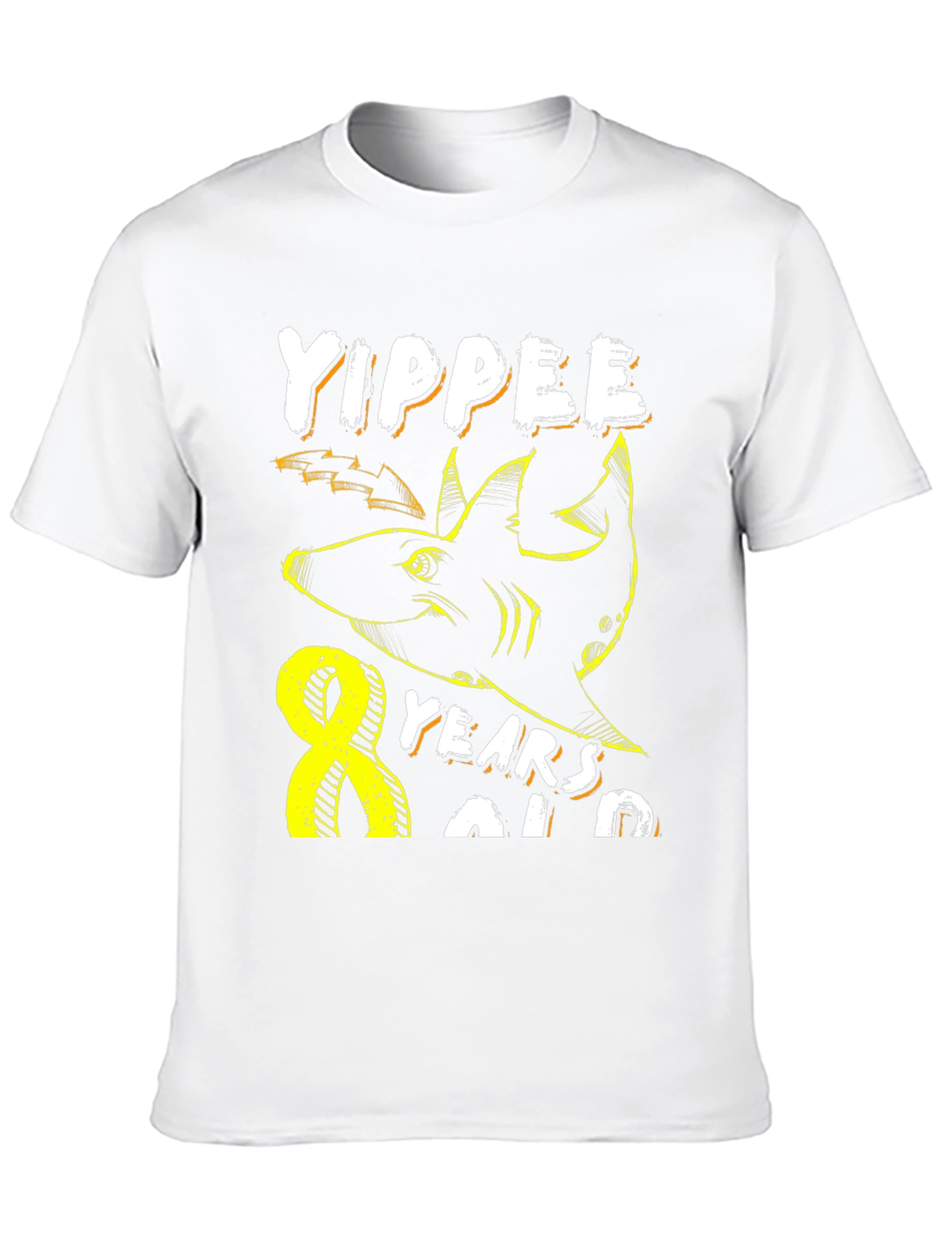 Yippee 8 Years Old Shark Birthday T-Shirt