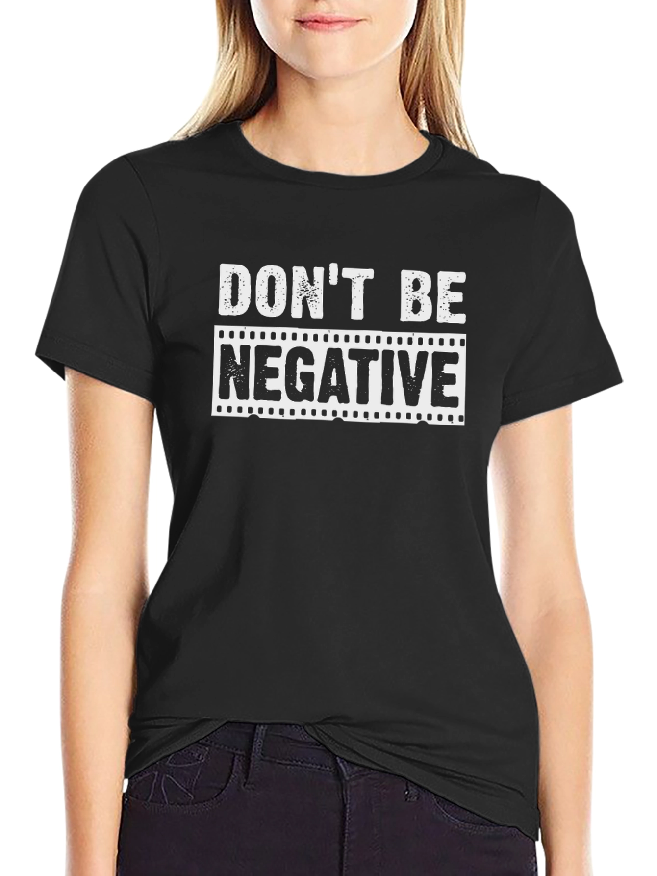 Dont Be Negative Graphic Tee - Black