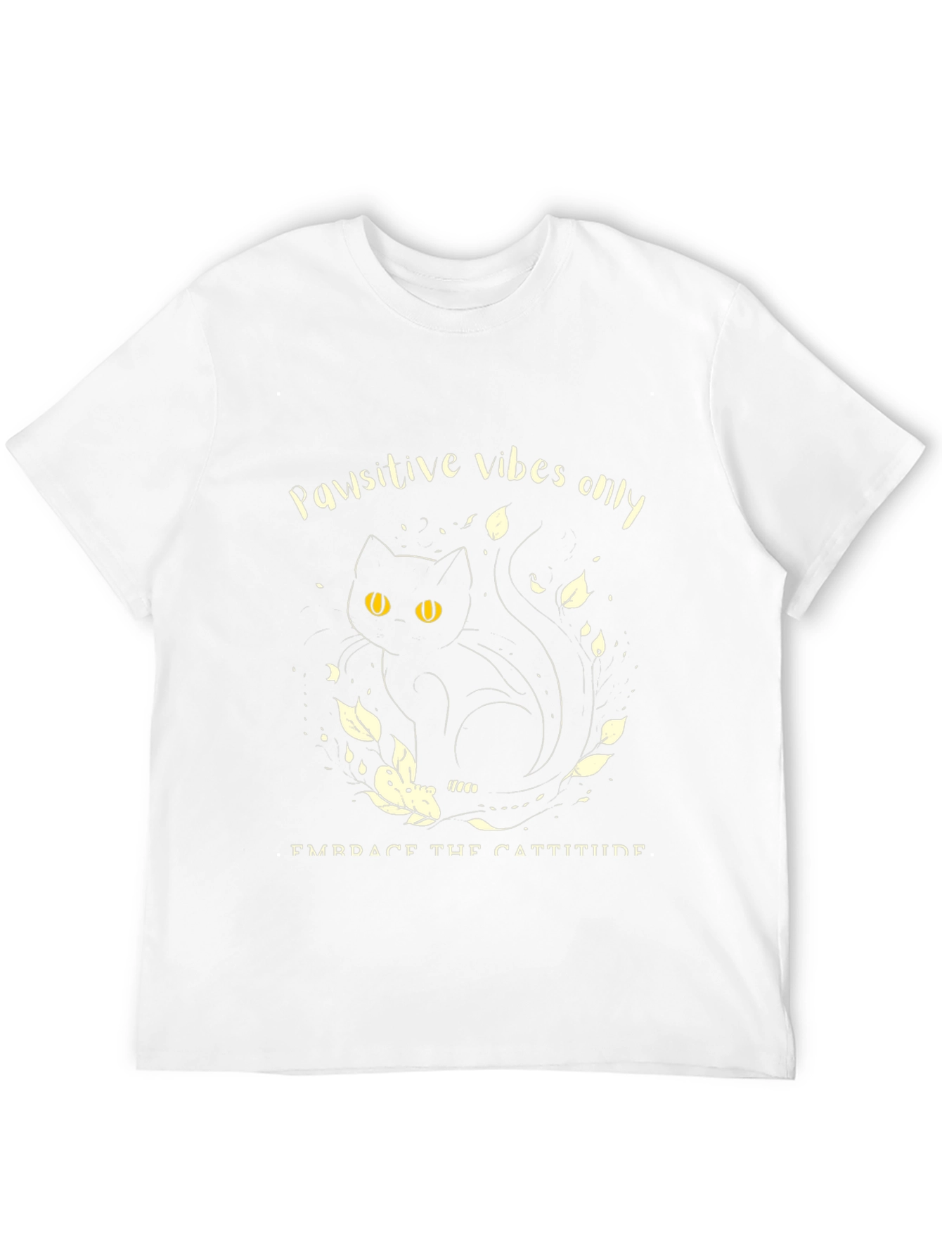 Pawsitive Vibes Cat T-Shirt - Embrace the Cattitude