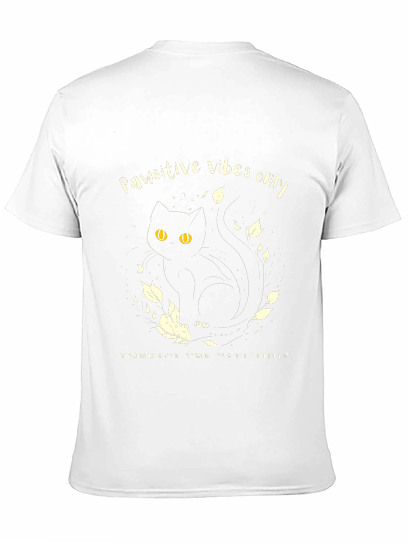 Pawsitive Vibes Cat T-Shirt - Embrace the Cattitude