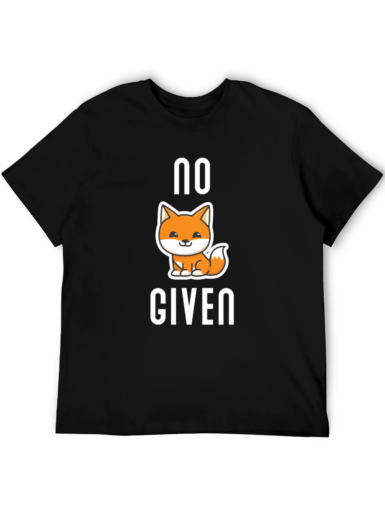 No Fox Given T-Shirt - Black Funny Casual