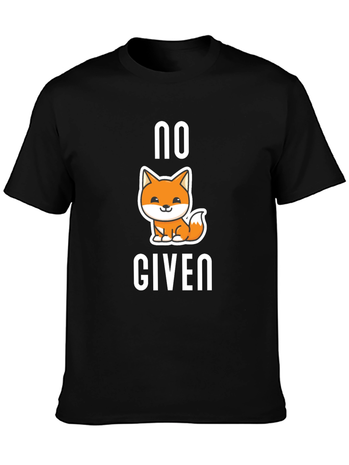 No Fox Given T-Shirt - Black Funny Casual