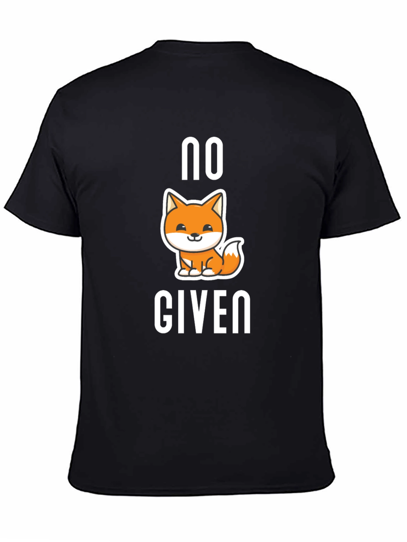 No Fox Given T-Shirt - Black Funny Casual