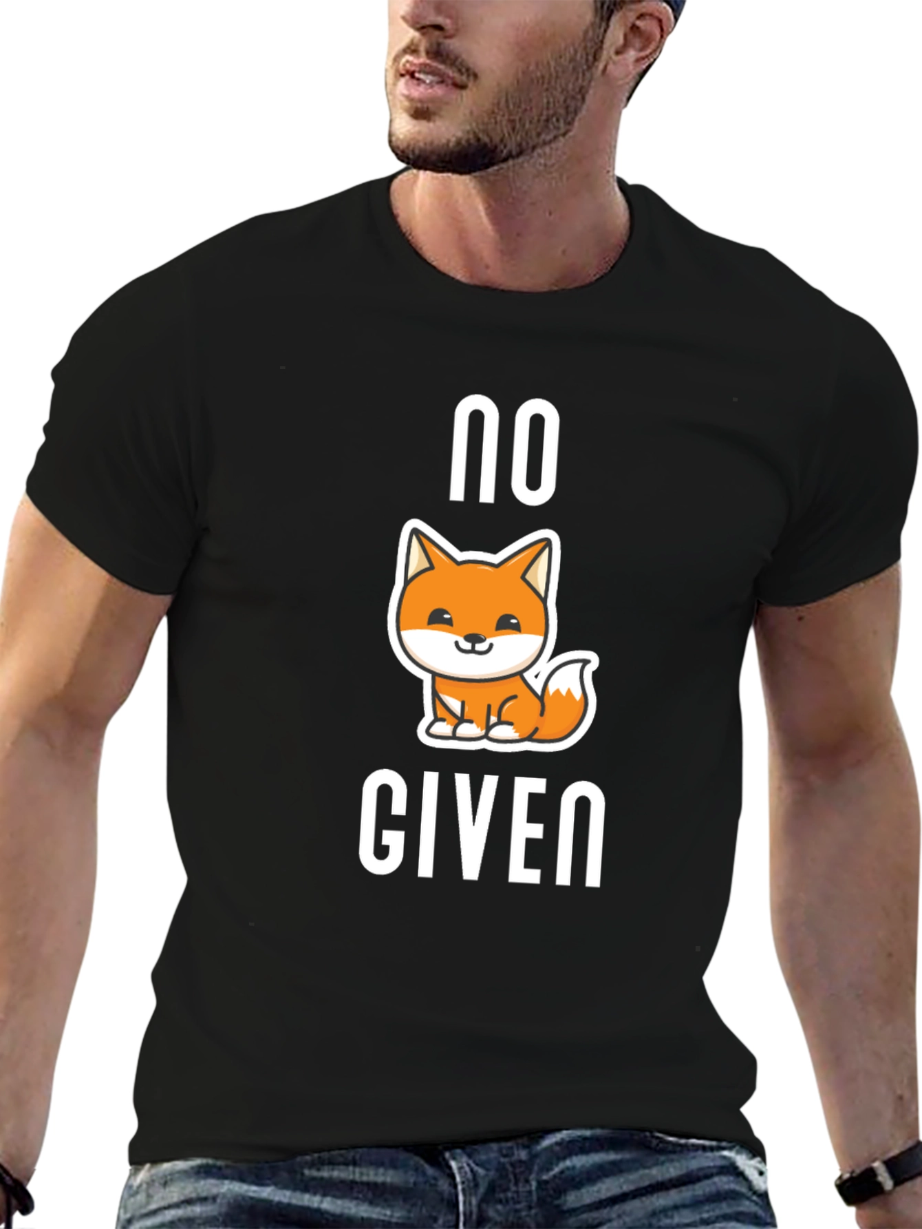 No Fox Given T-Shirt - Black Funny Casual